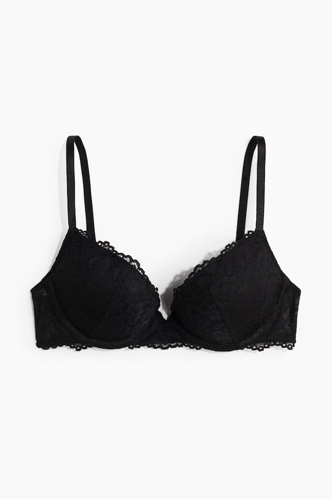 Lace Super Push-Up Bra - Black/Burgundy/White/Light pink/Navy blue - 1