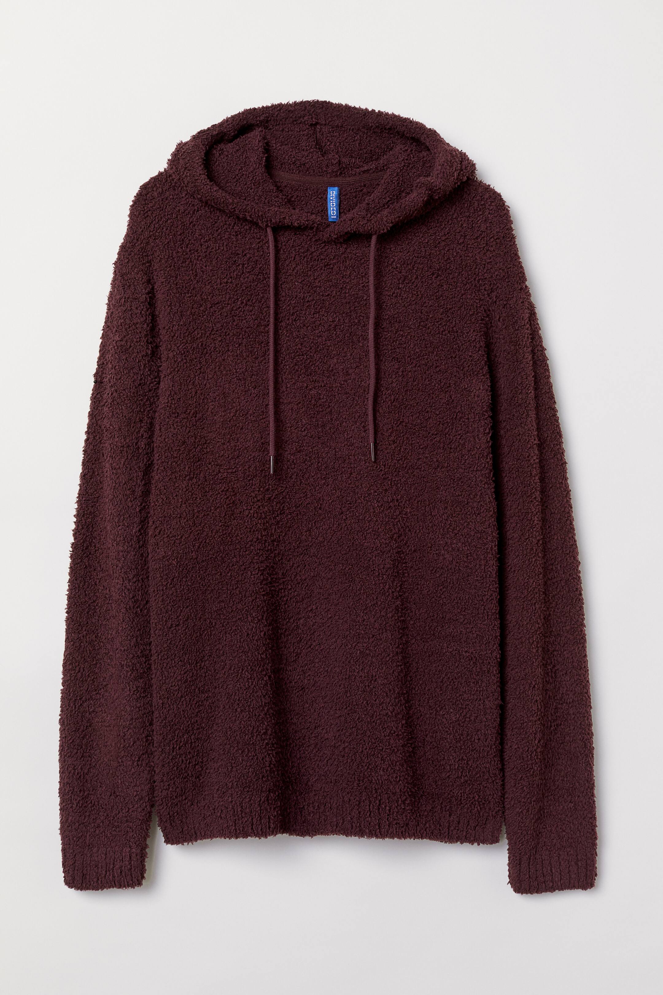 View larger image: Pile hooded top - Burgundy - Men | H&M 1