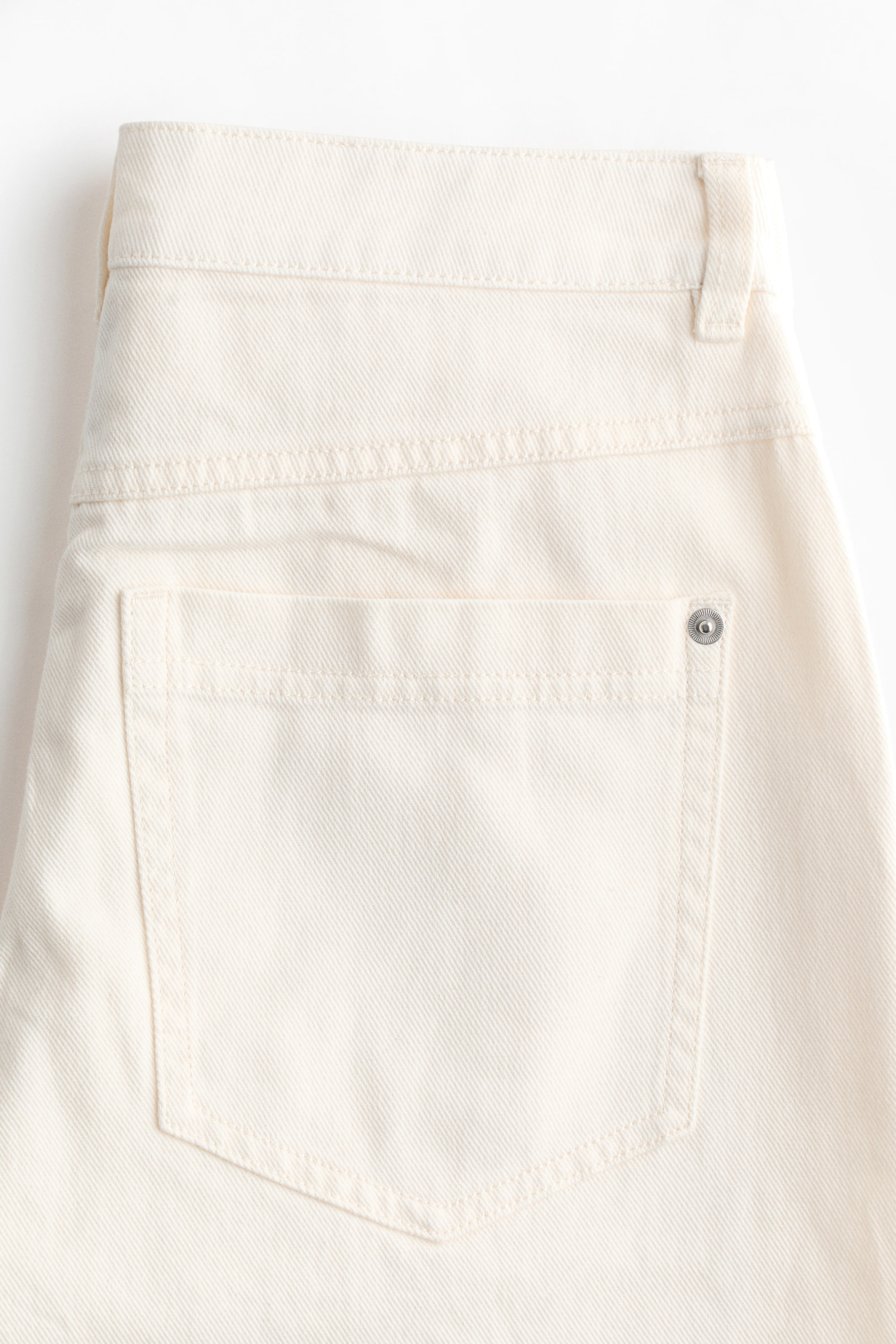 Wide-Leg Cotton Twill Pants