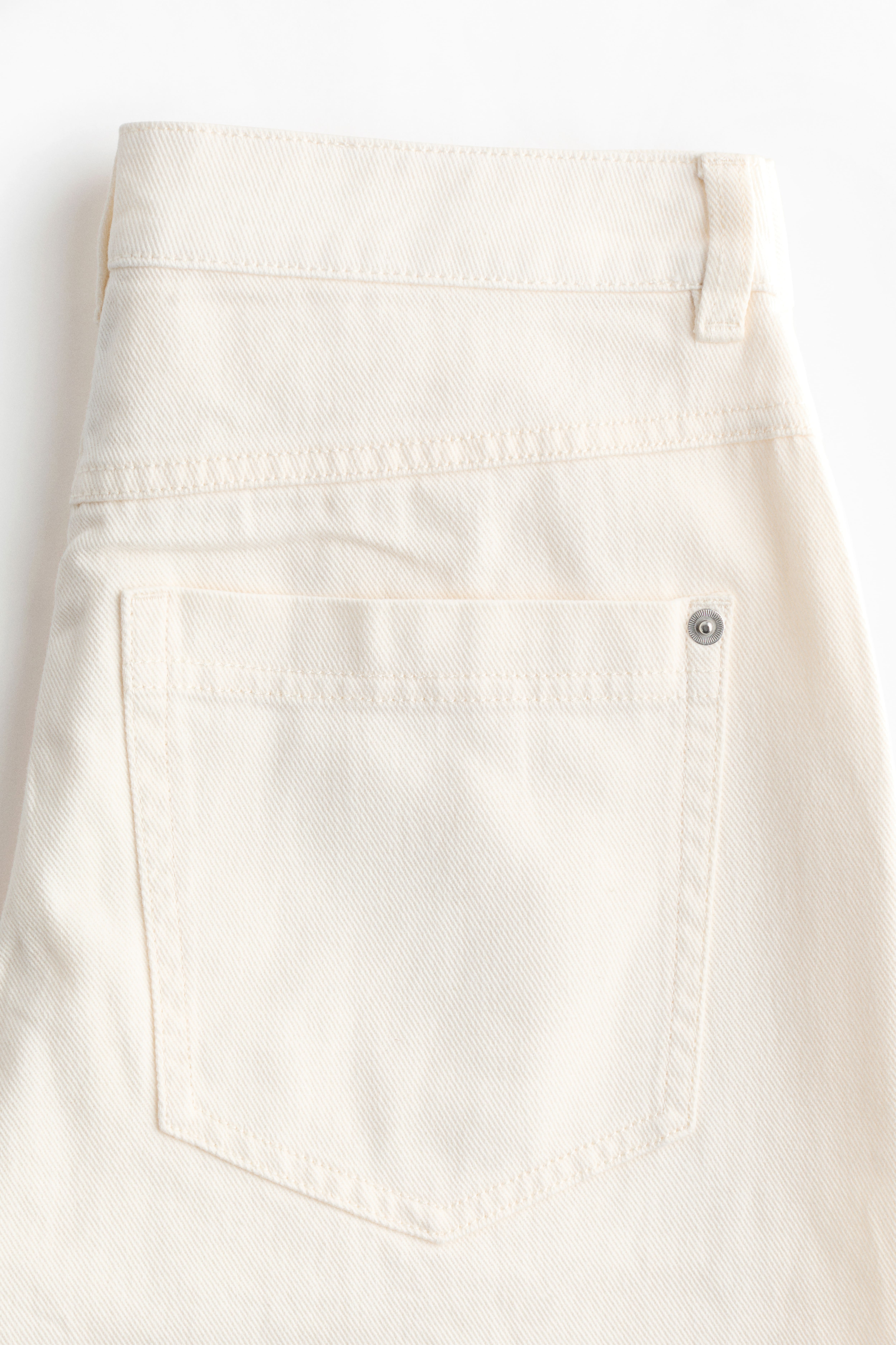 Wide-Leg Cotton Twill Pants