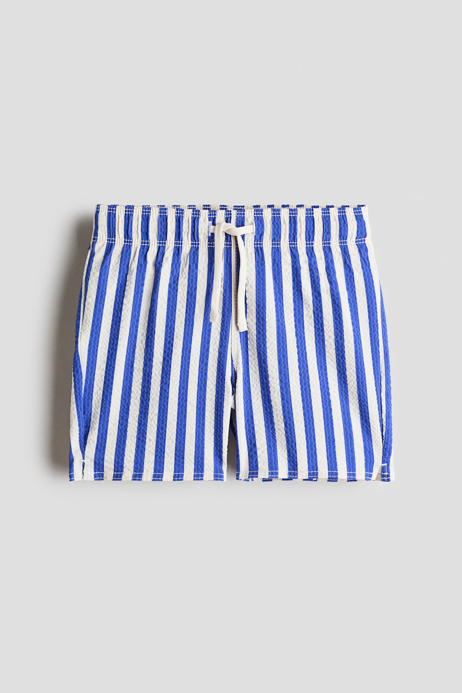 Short de bain à motif - Bleu vif/à rayures blanches/Vert/rayures blanches/Brun clair/rayé/Bleu clair/rayures blanches/Vert fluo - 1
