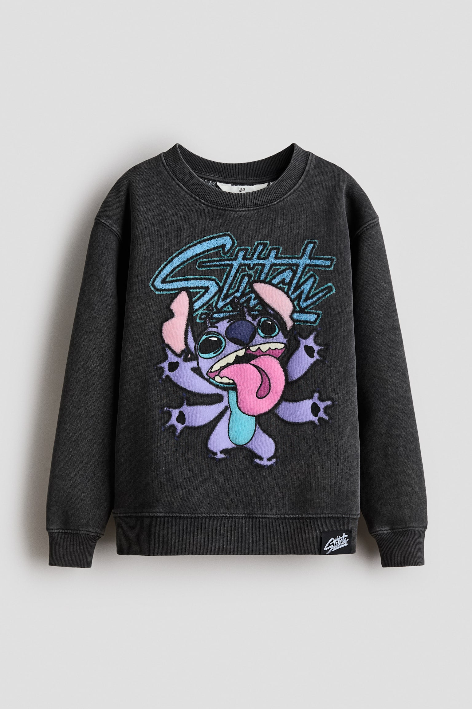 Sweater met print - Zwart/Lilo & Stitch