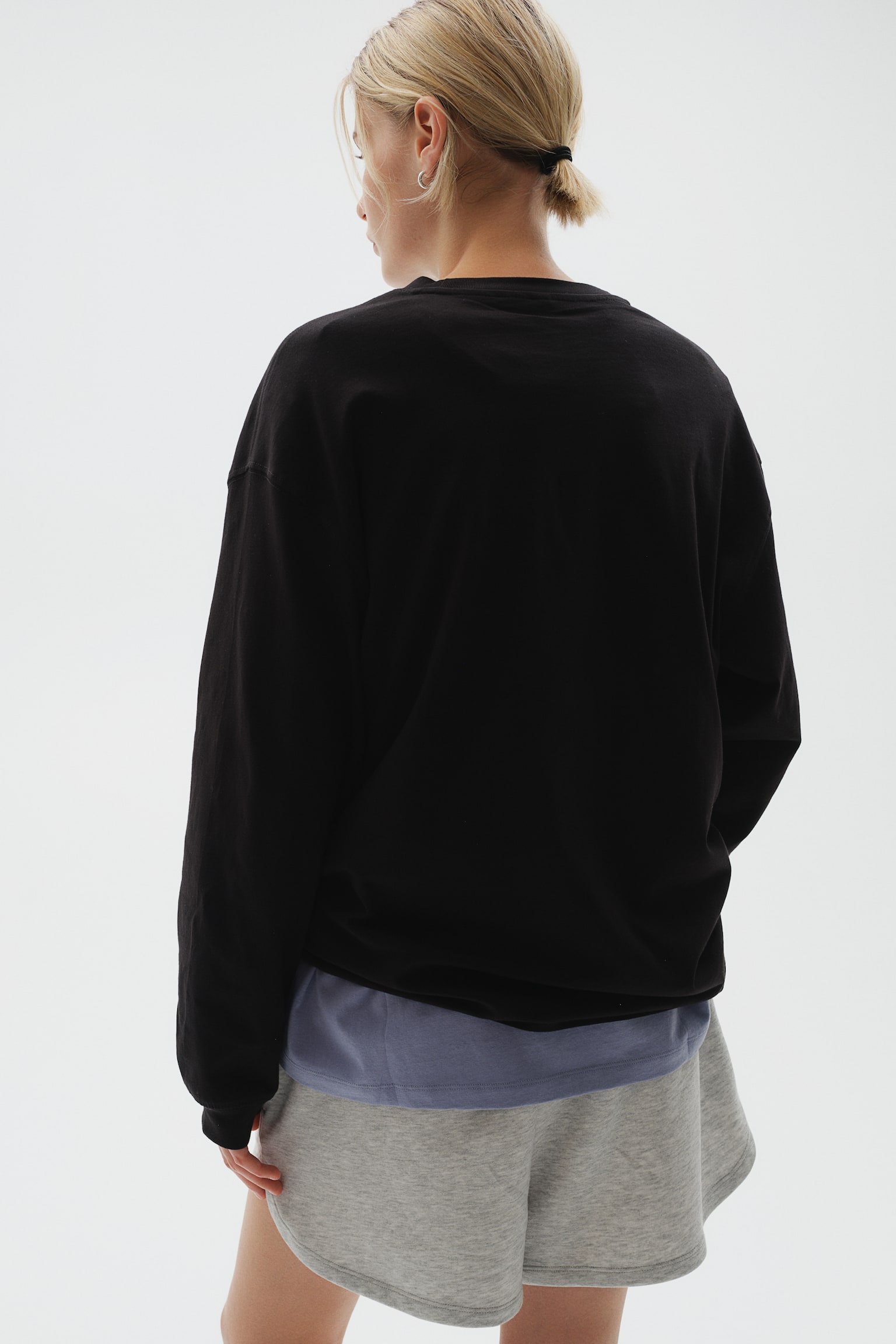 Long-sleeved jersey top - Black/White/Burgundy/Beige/Navy blue/Studio 96 - 4