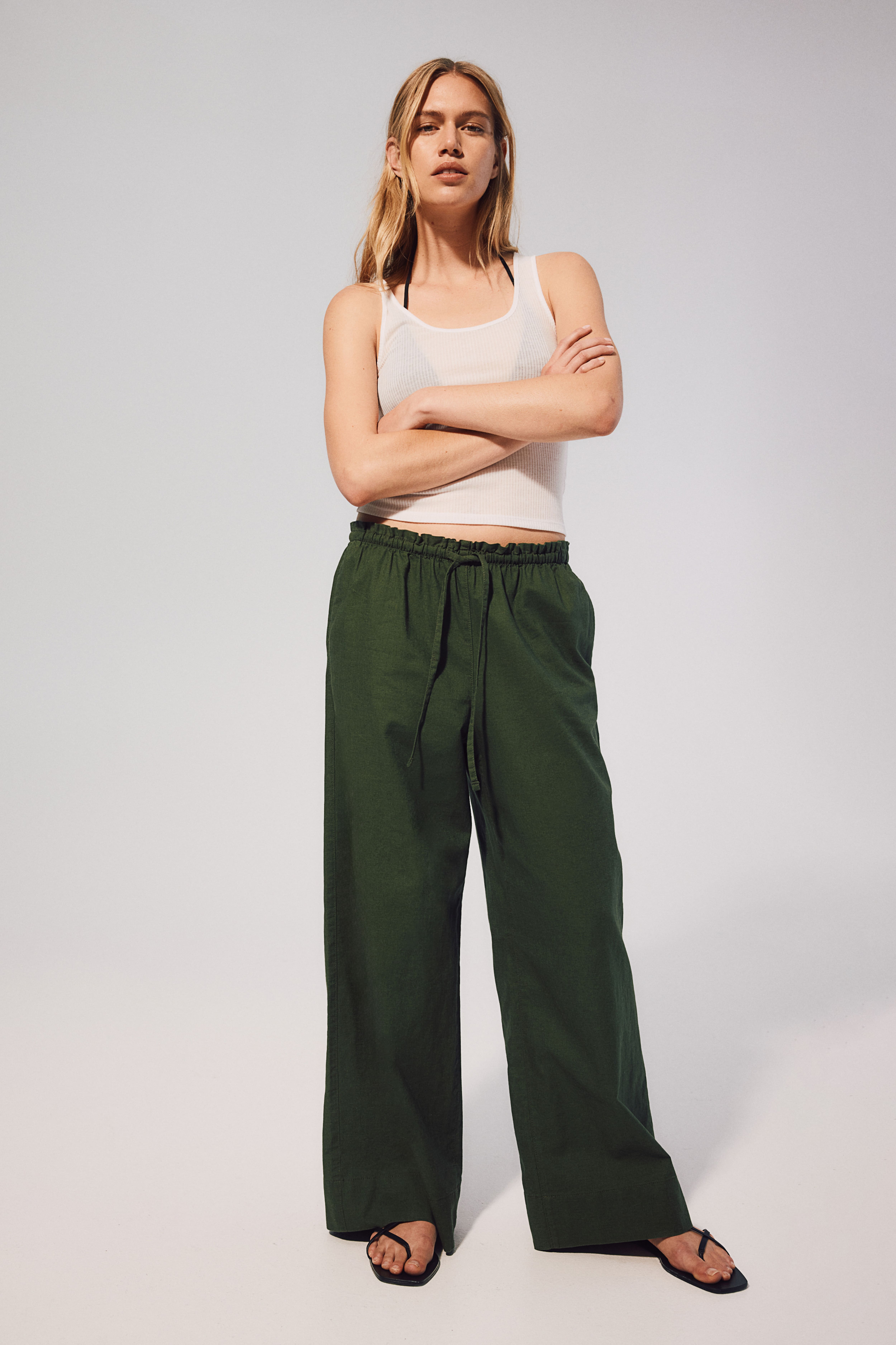 Women s Linen Pants H M CA