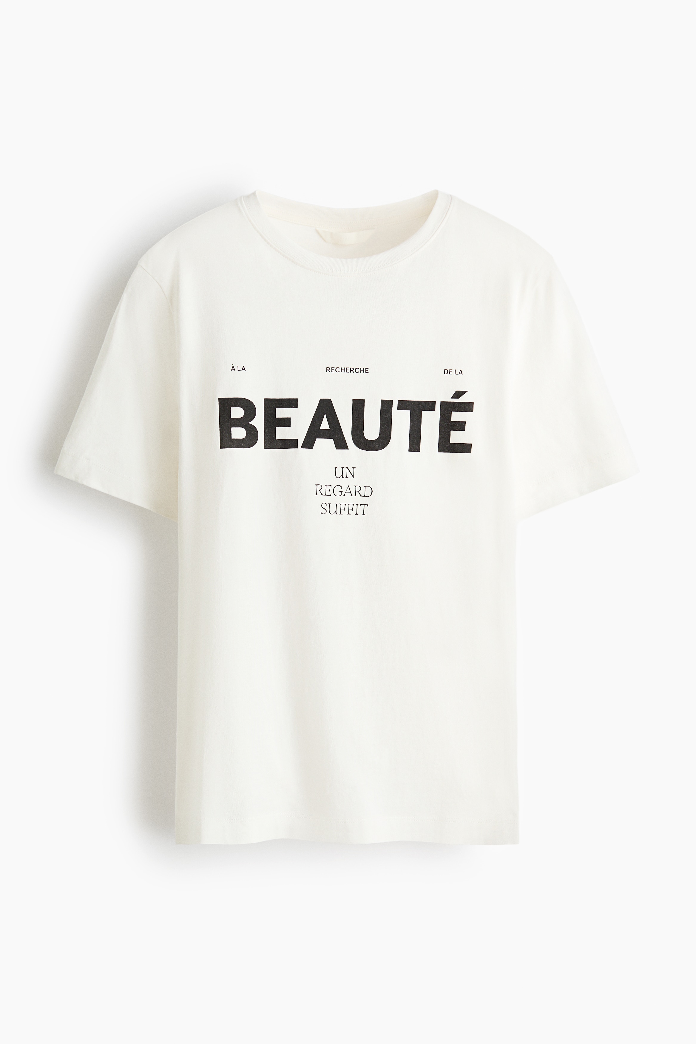 T-shirt imprimé - Blanc/Beauté/Marron foncé/Simplicité