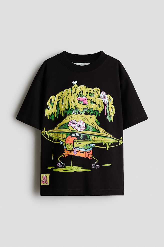 T-shirt imprimé - Noir/Bob l'éponge/Noir/Garfield/Blanc/Bob l'éponge/Bleu ancien clair/Bob l’éponge/Gris clair/Brawl Stars/Beige/Garfield/Gris/Bob l'éponge/Blanc/Les Simpson/Rouge/Les Simpson/Gris/Fortnite/Noir/Pokémon/Blanc/SmileyWorld®/Crème/Minecraft - 1