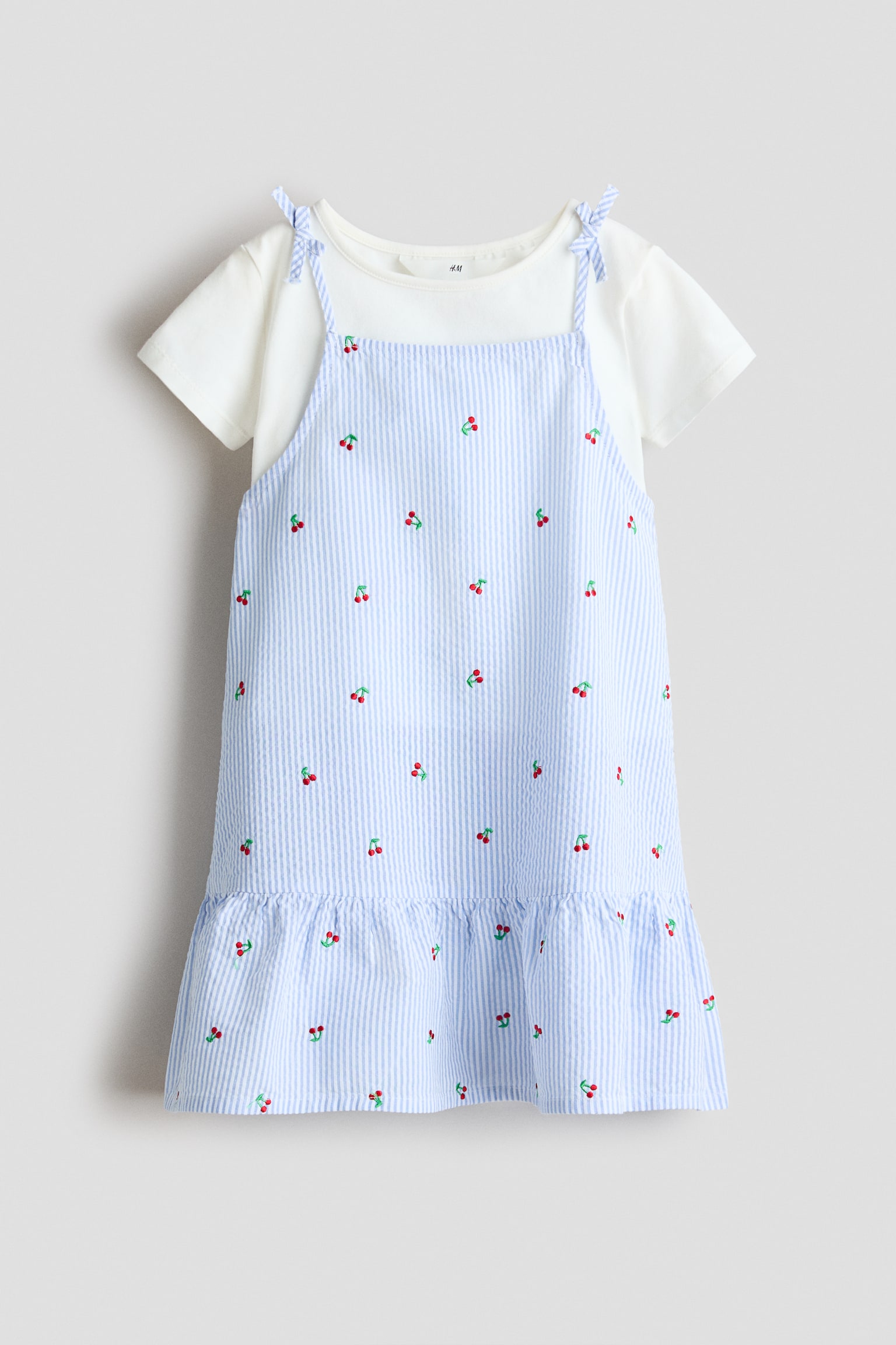 Bộ 2 món cotton - Màu xanh dương/Quả anh đào