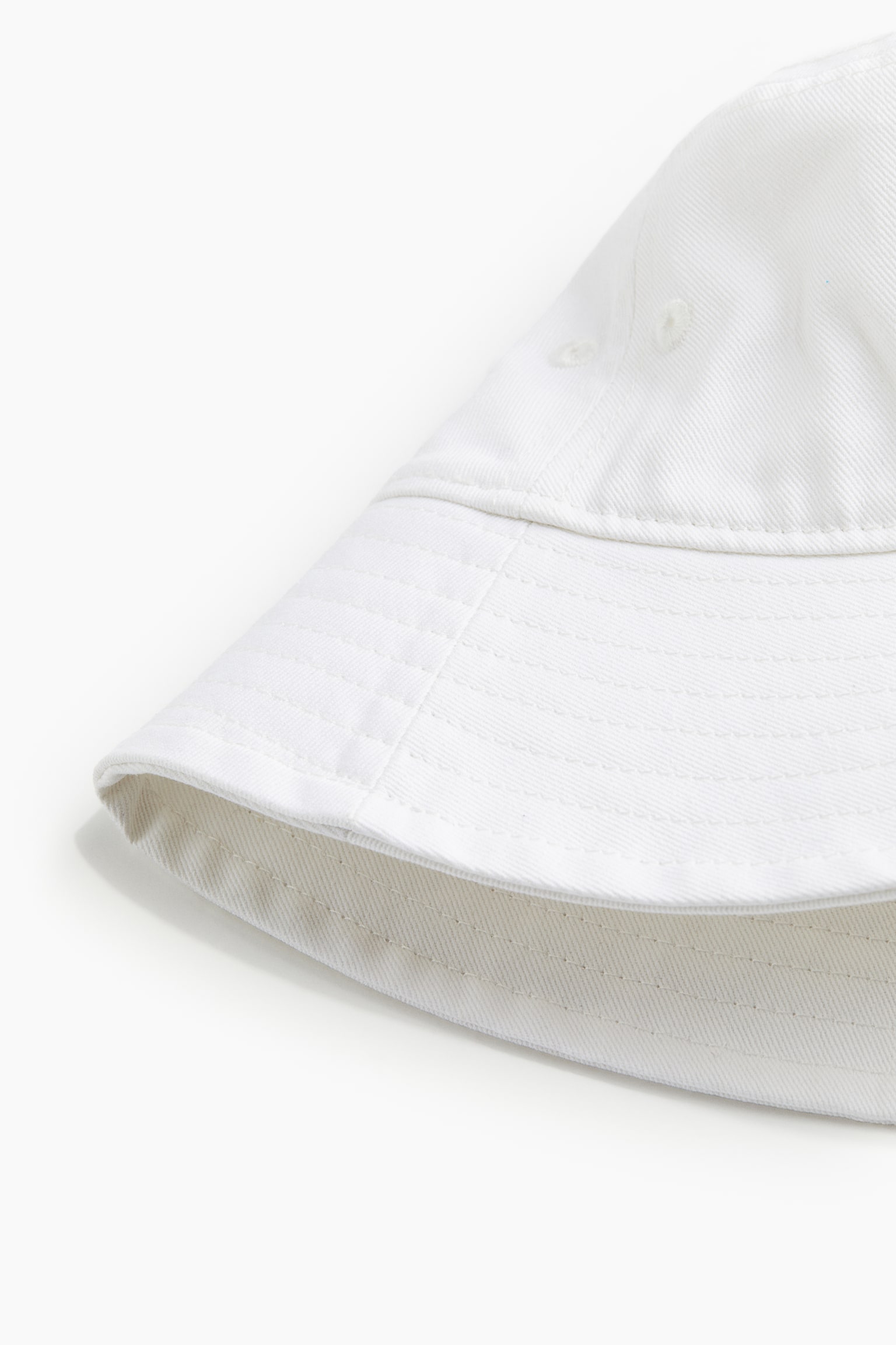 Cotton bucket hat - White/Black - 2