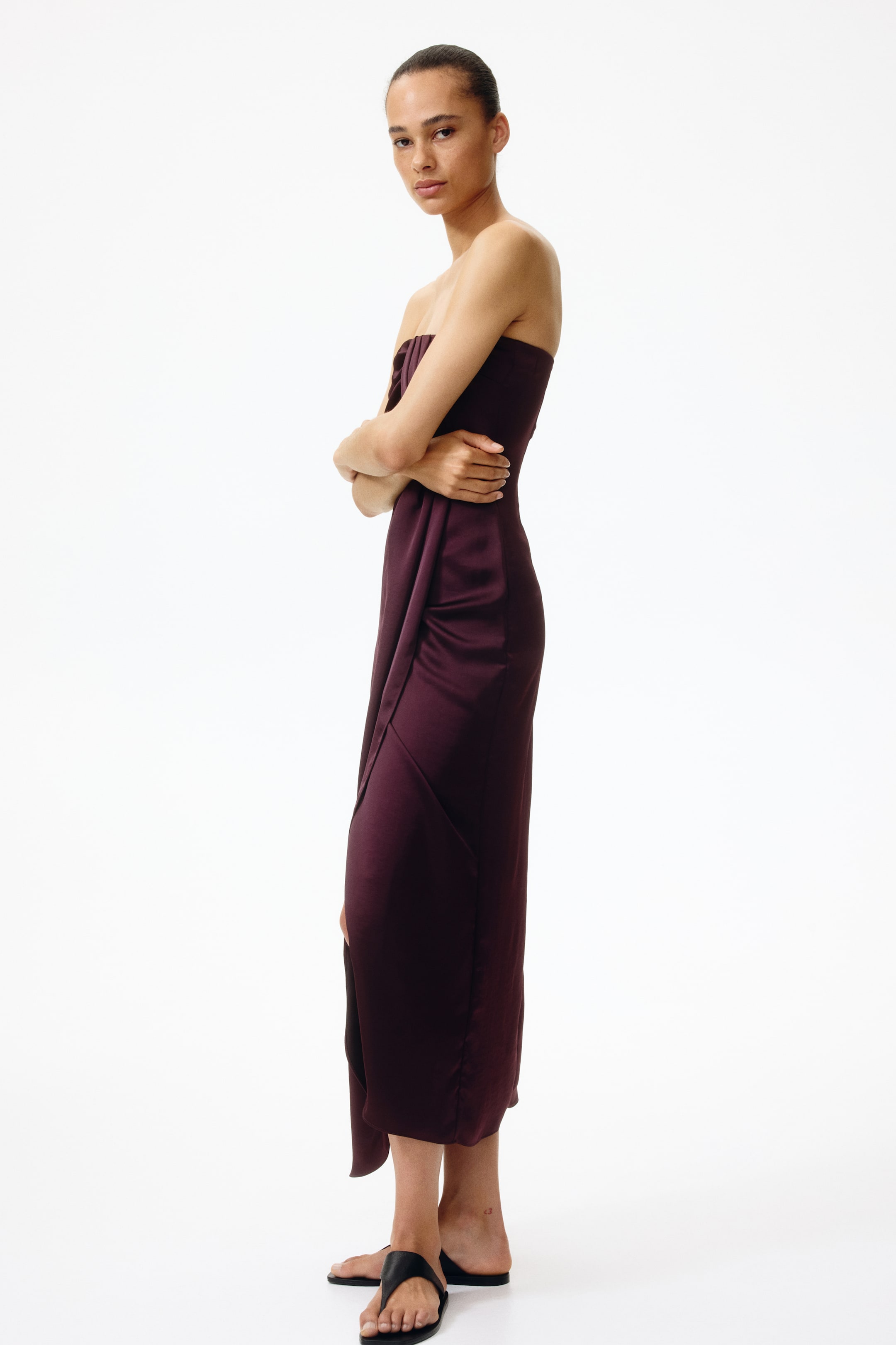Satin Bandeau Dress