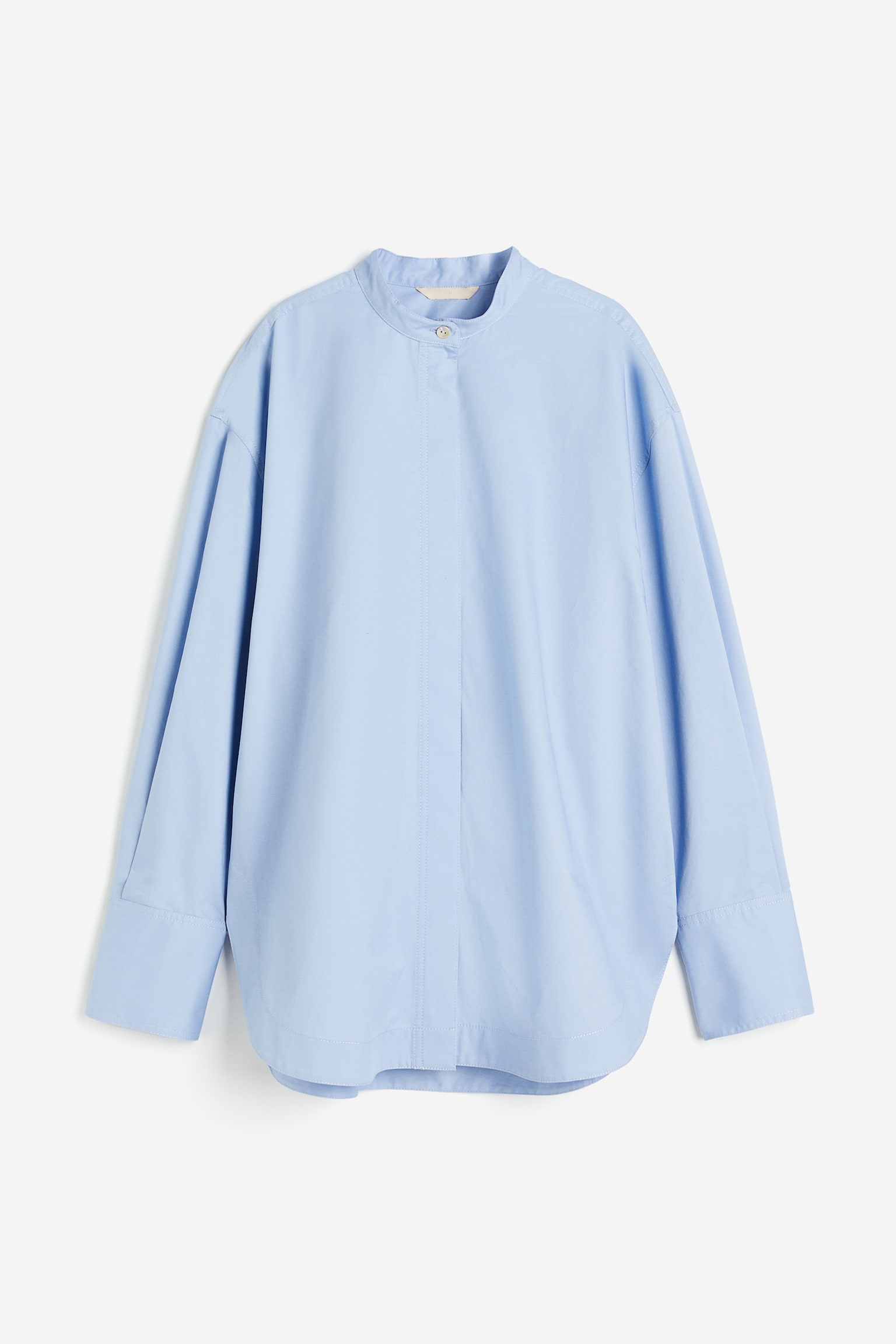 Oversized Grandad Shirt - Light blue - 2