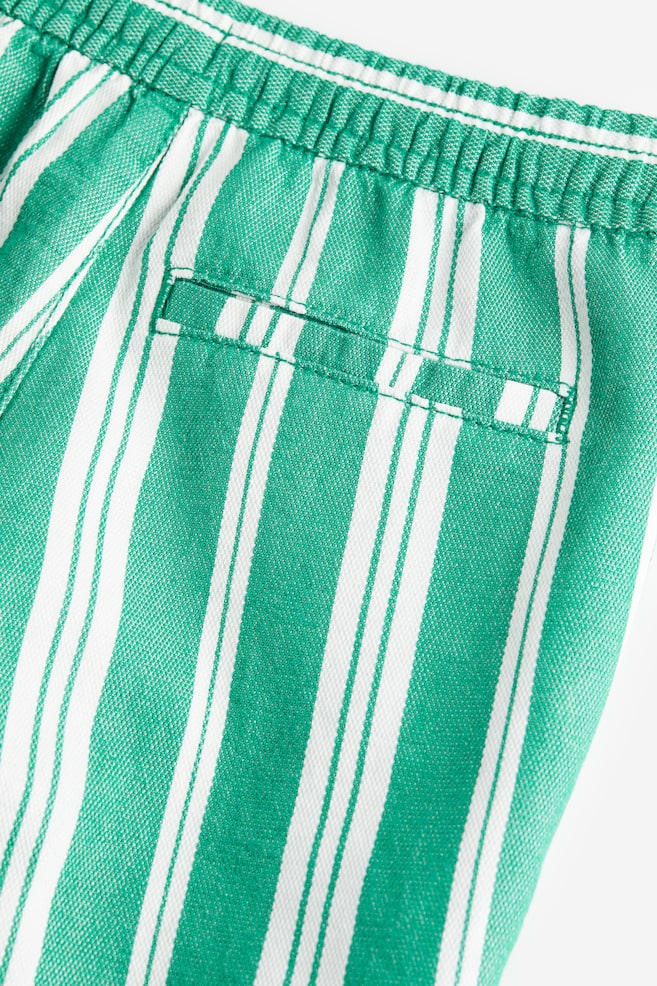 Loose Fit chino shorts - Bright green/Striped/Light beige/Light blue/Brown - 3