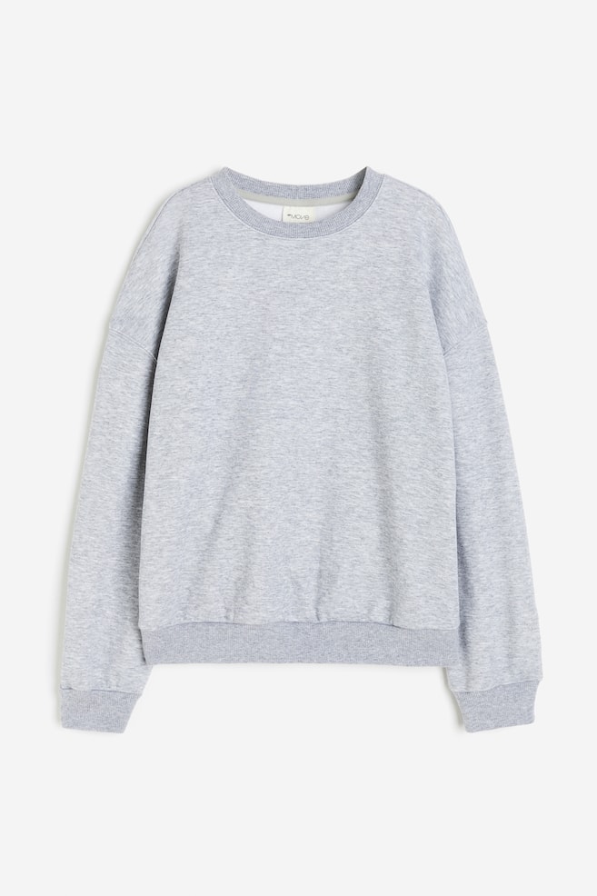 Sports sweatshirt - Light grey marl/Bright pink - 2