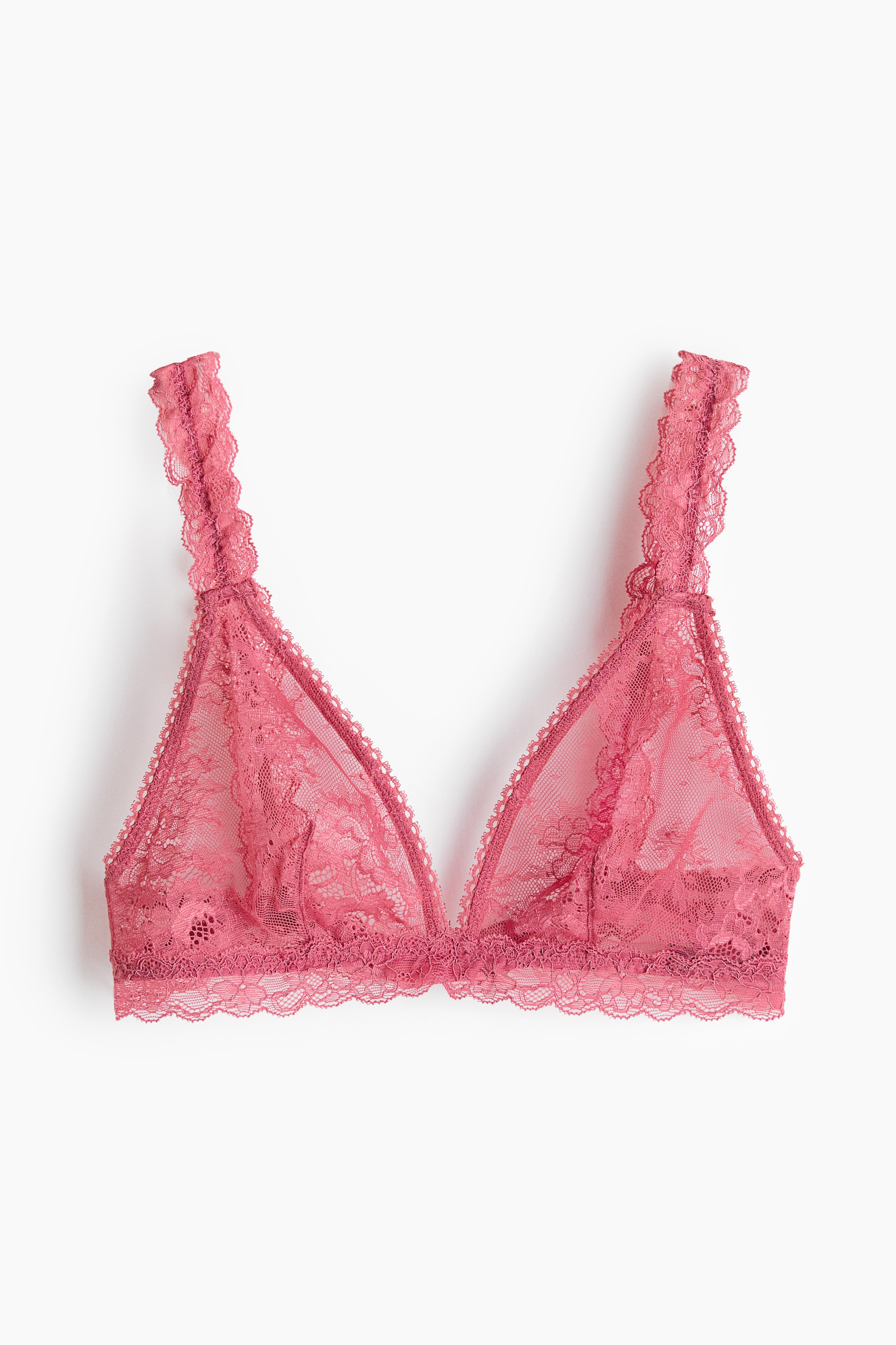 Soft lace bra-Dark pink