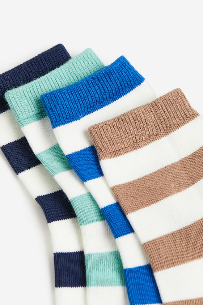 7-pack patterned socks - Light green/Striped/Grey marl/Stars/Dusty green/Dinosaurs - 2