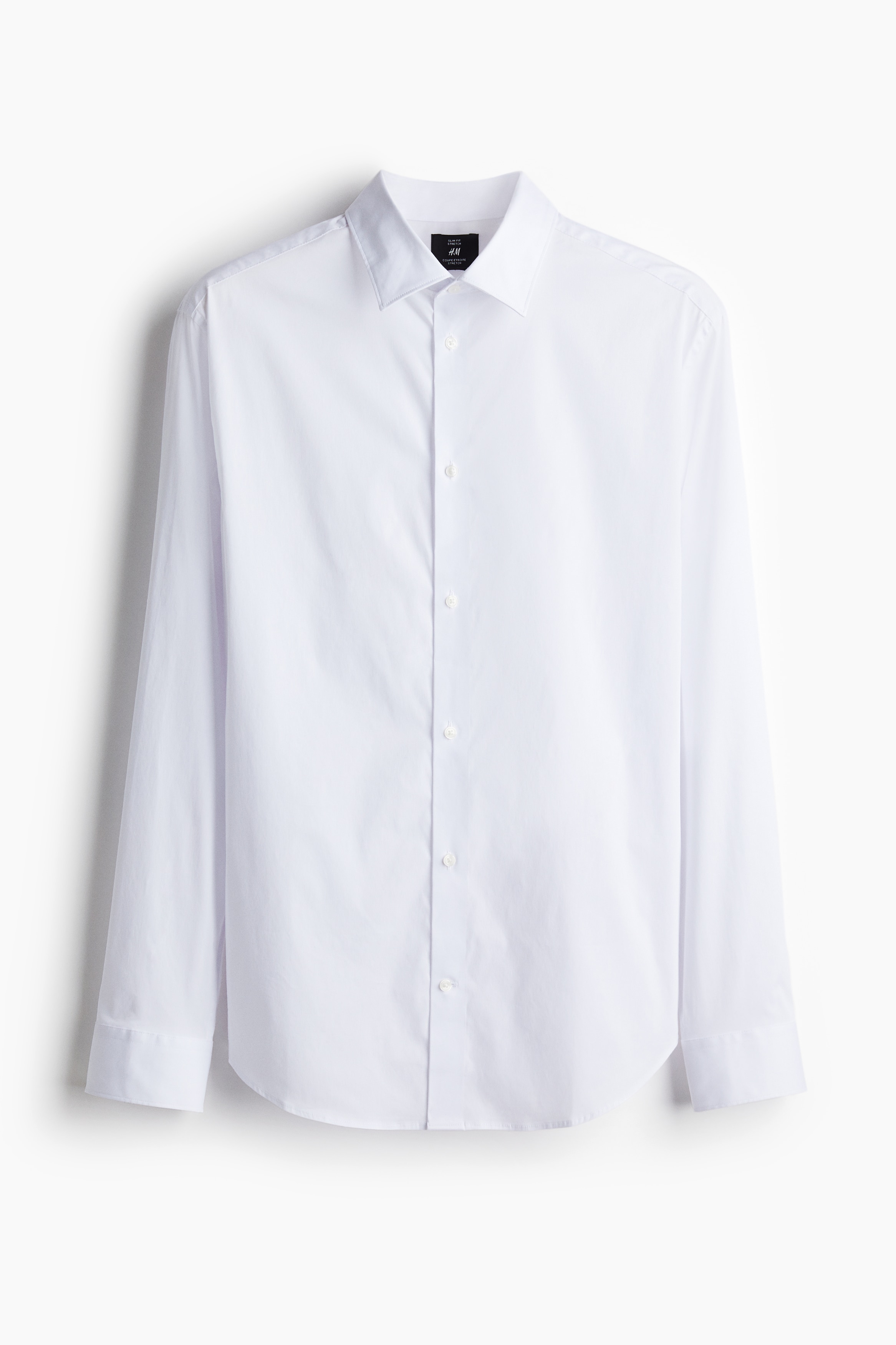 Slim Fit Stretch shirt - White/Black/Light blue/Navy blue/Dark beige