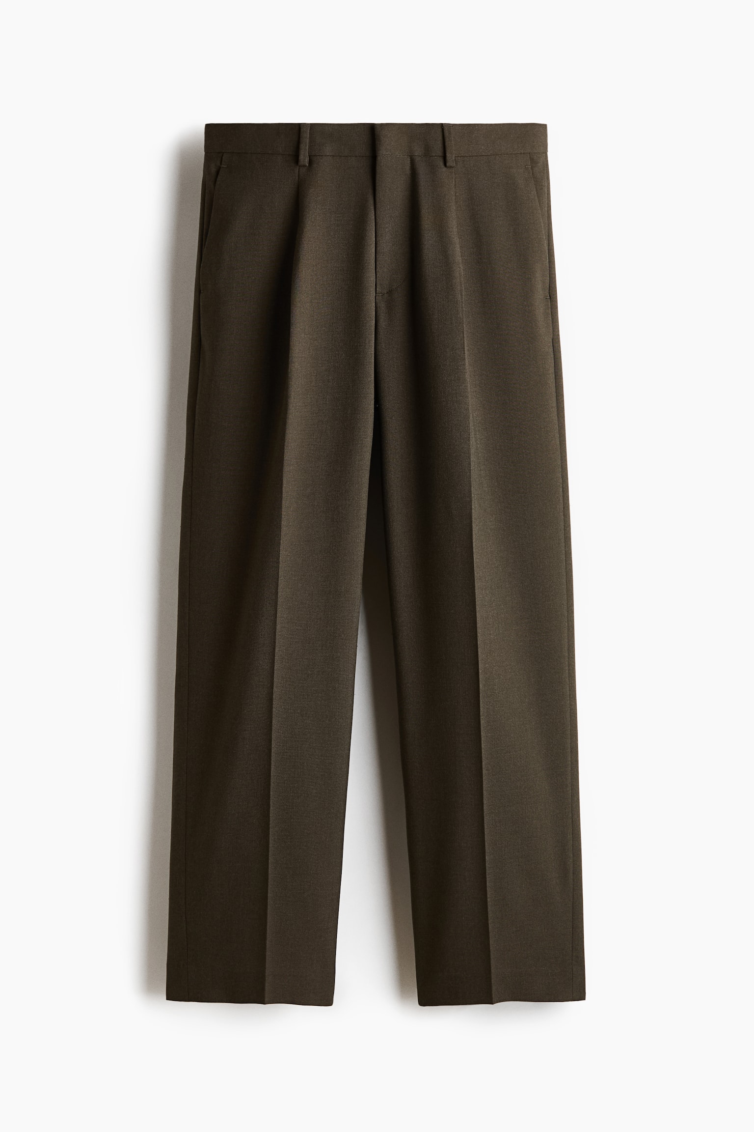 Regular Fit Tailored trousers - Dark khaki green/Black