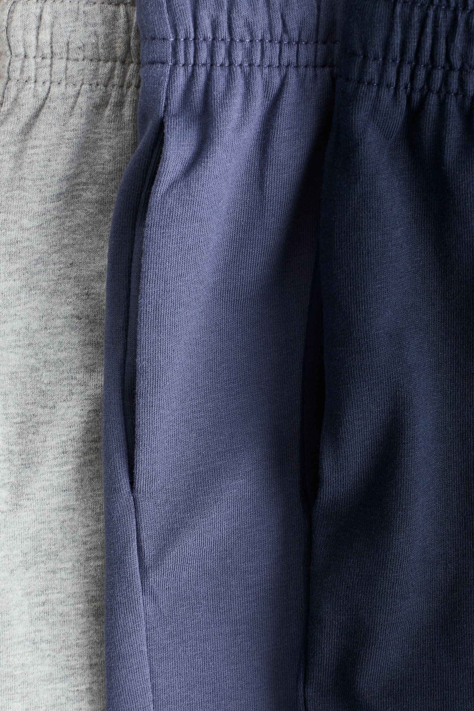 Šortky z bavlněného žerzeje 3 kusy - Šedý melír/námořnická modř - 2