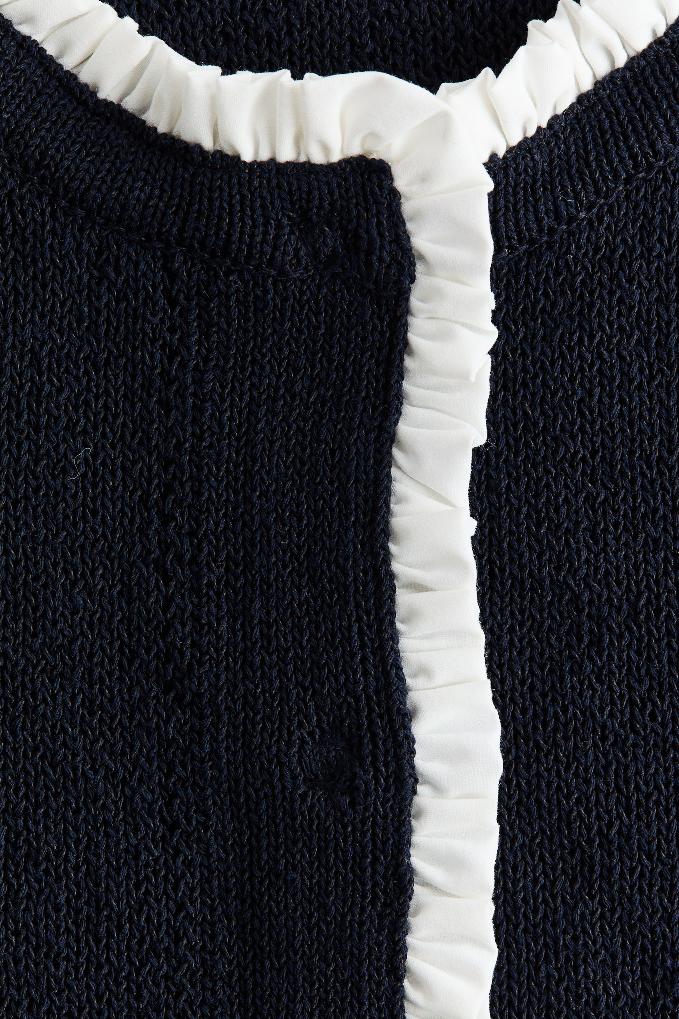 Ruffle-Trimmed Cardigan