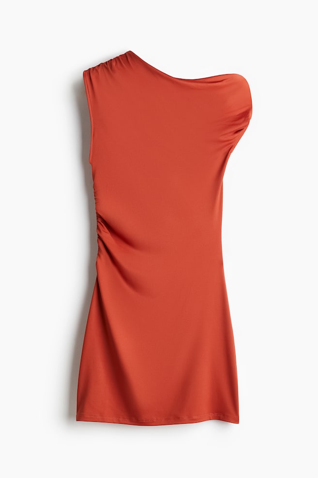 Robe à effet drapé - Orange rouille - 1