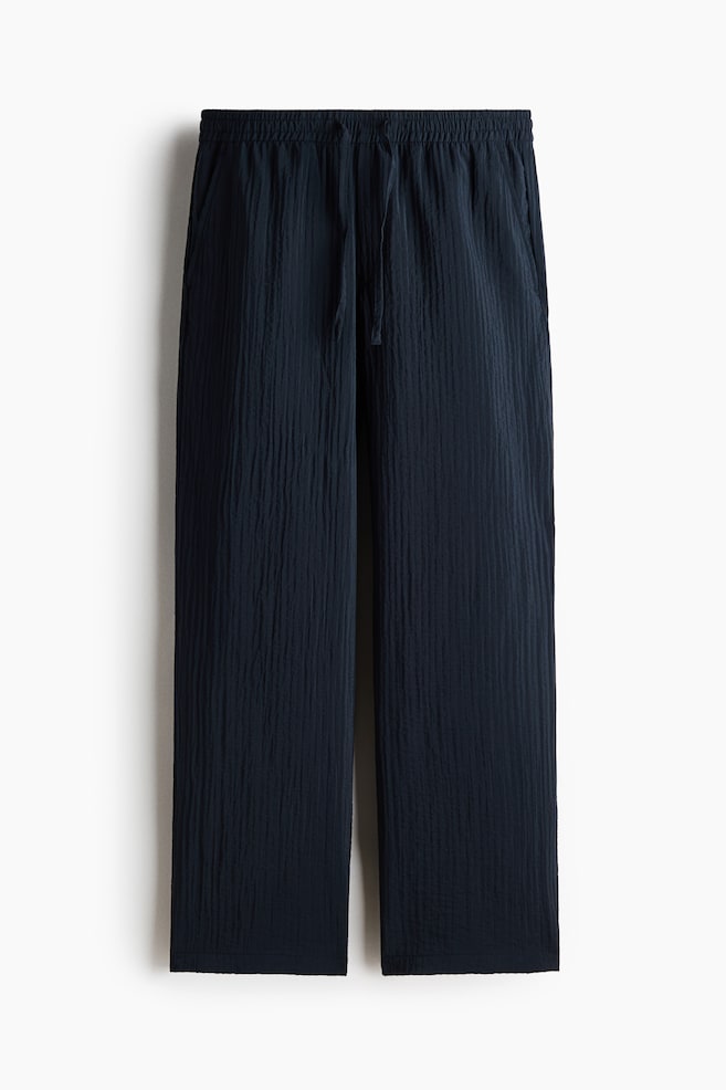 Relaxed-Fit Textured Pants - Black/White/Burgundy/Khaki green - 1
