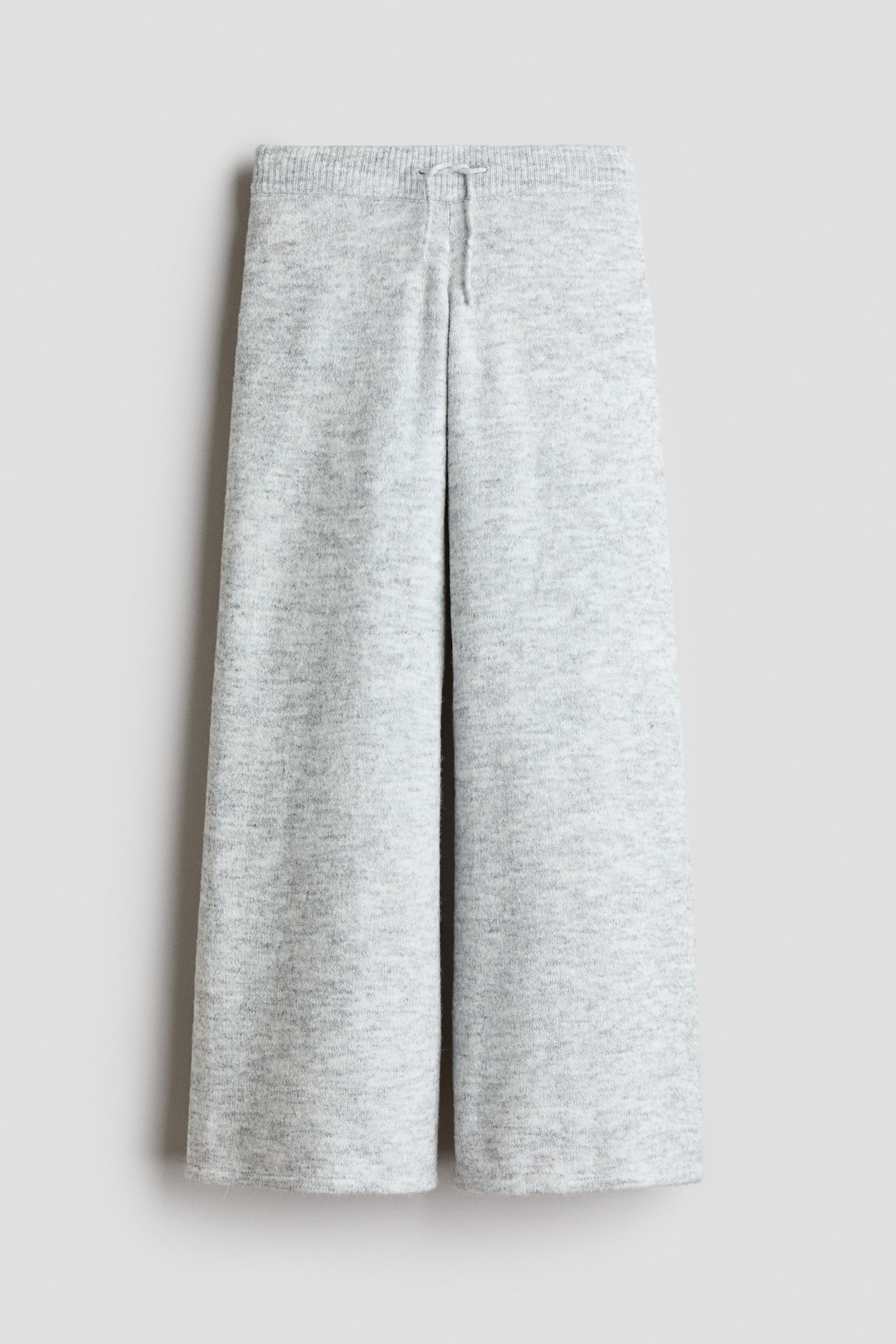 Feinstrick-Joggpants - Hellgraumeliert/Hellrosa