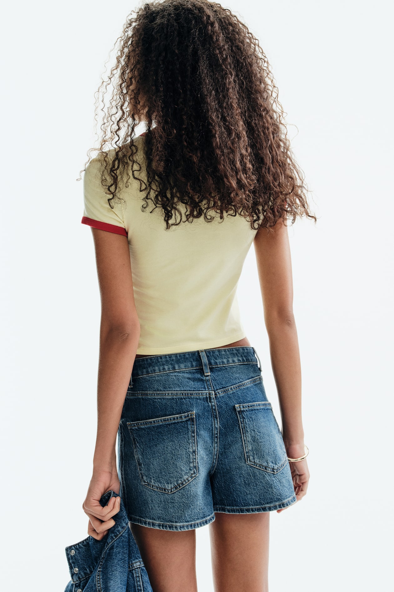 High-Waist Denim Skort - image 5