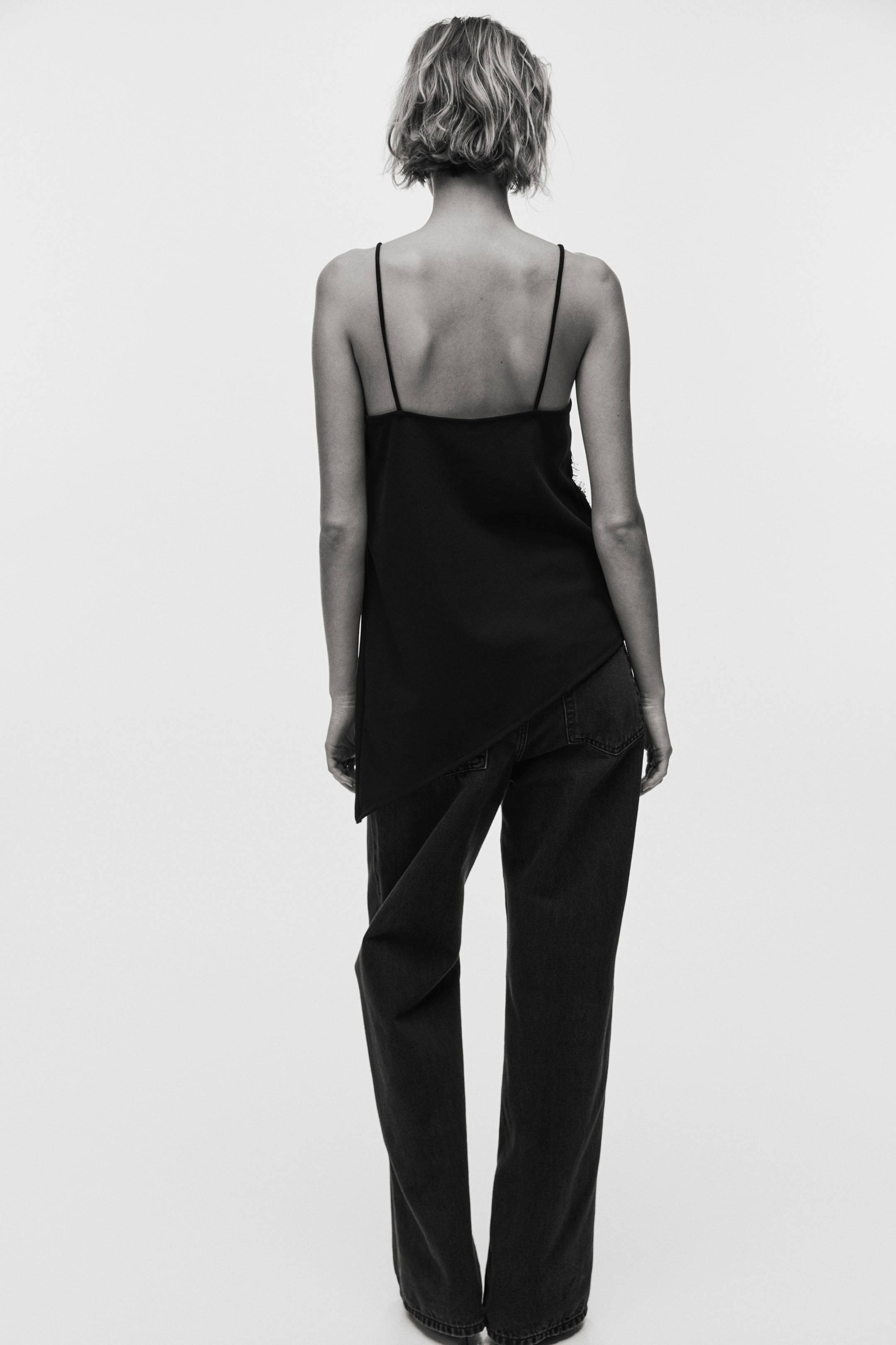 Zobacz większy obraz: Top na ramiączkach zdobiony koronką - Czarny - ONA | H&M PL 3