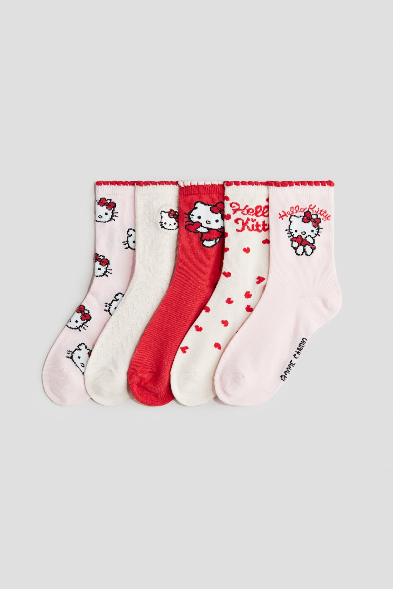 デザインソックス 5足セット - ピンク／ハローキティ - Kids | H&M JP
