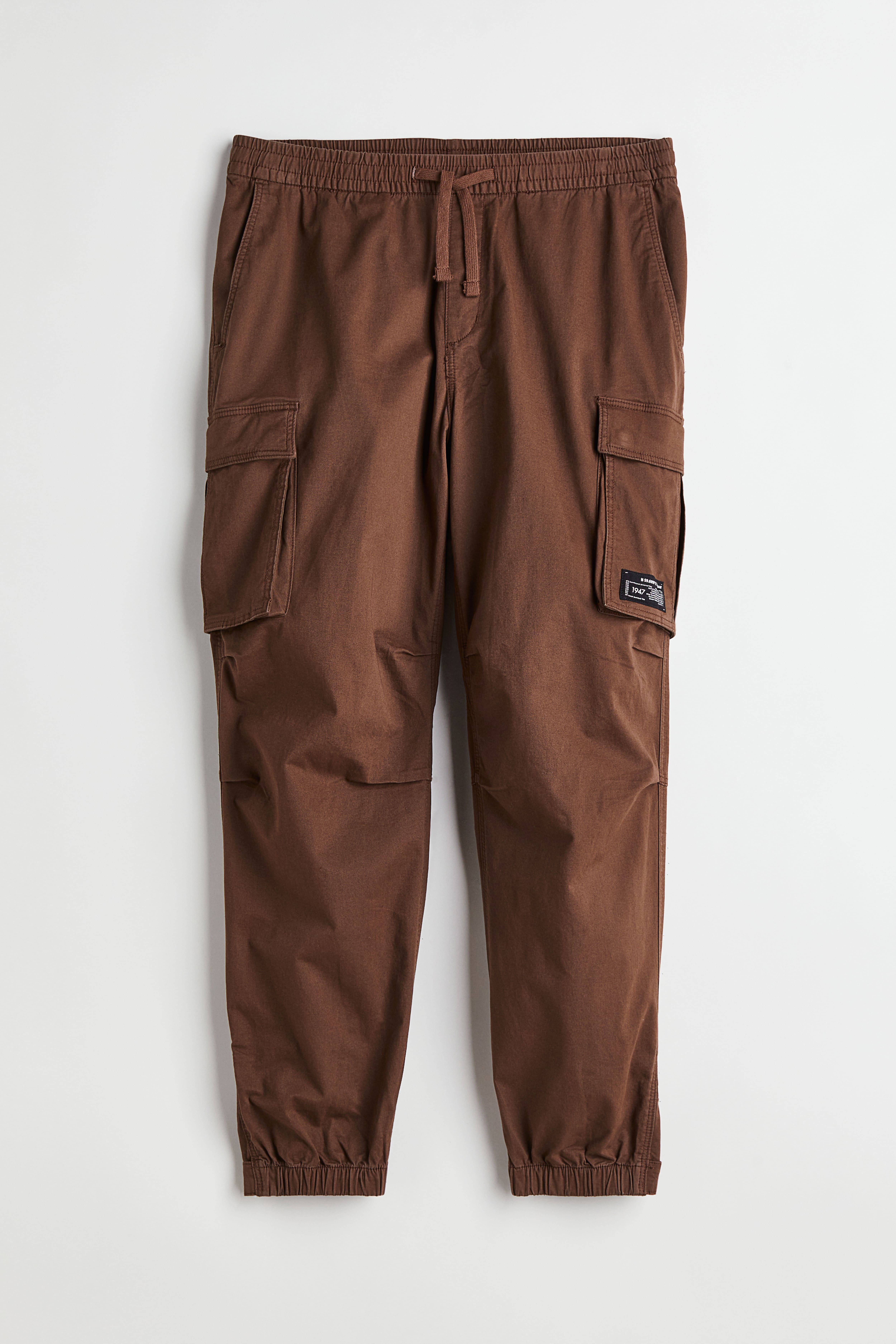 Relaxed Fit Cotton cargo joggers Brown Men H M IE