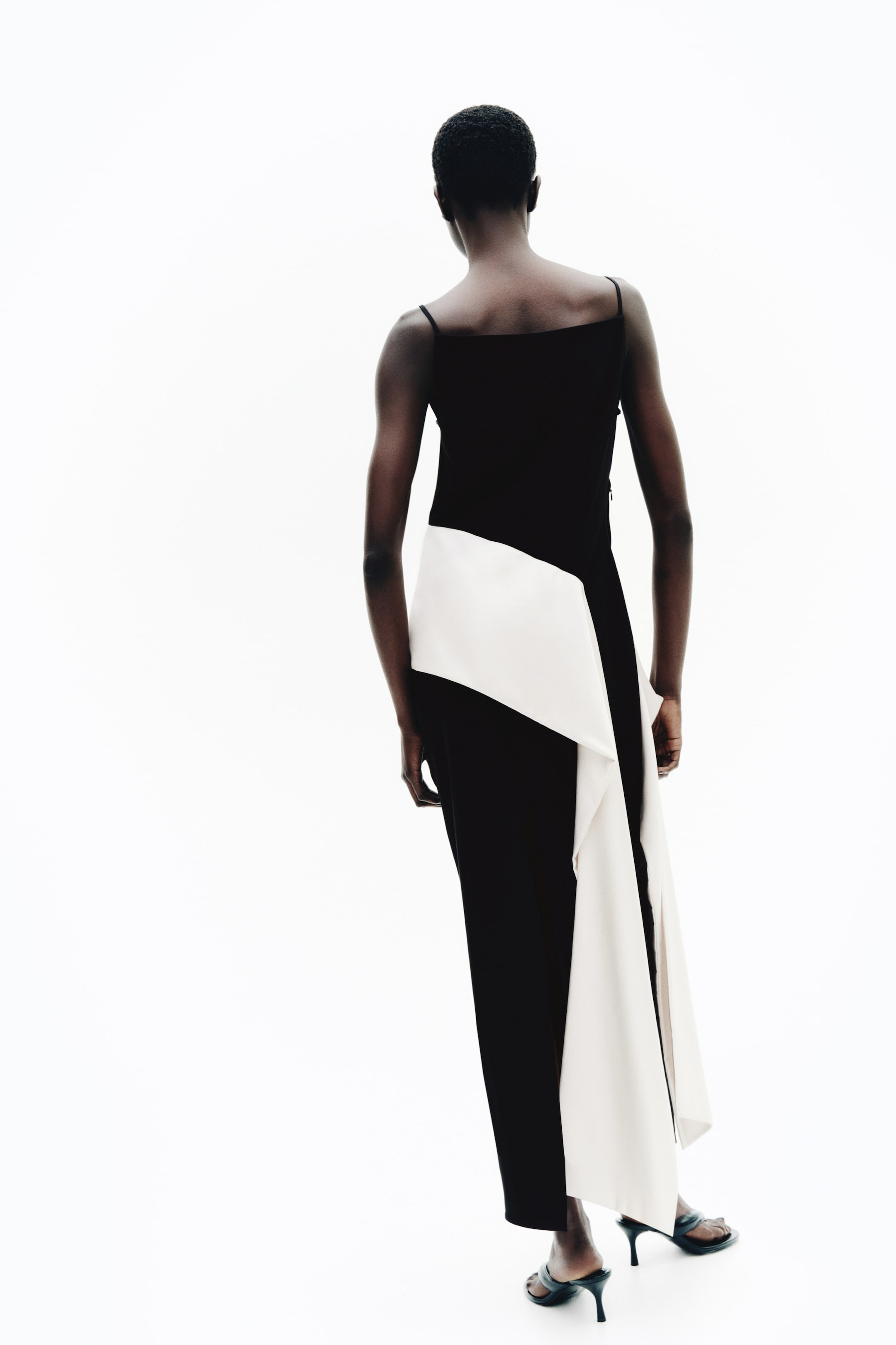 Panel-Detail Strappy Dress