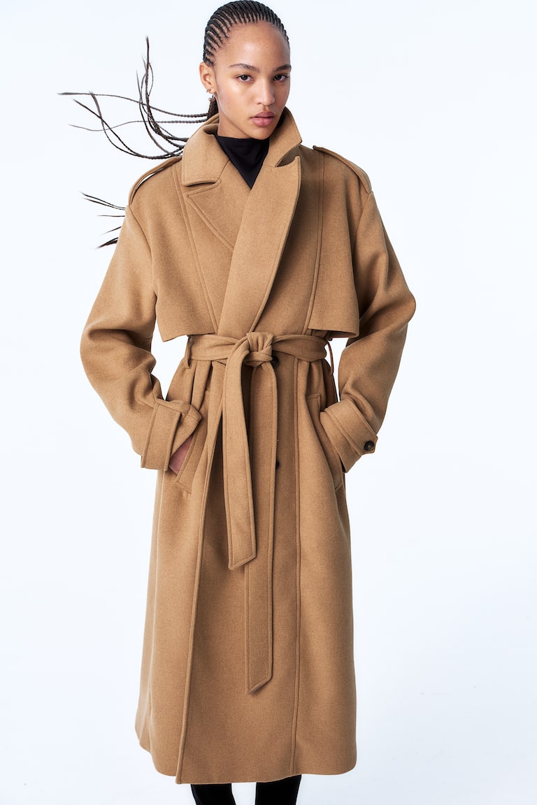 Camel Zara Trench Coat Zara Woman Robe Coat Zara Robe Camel Zara