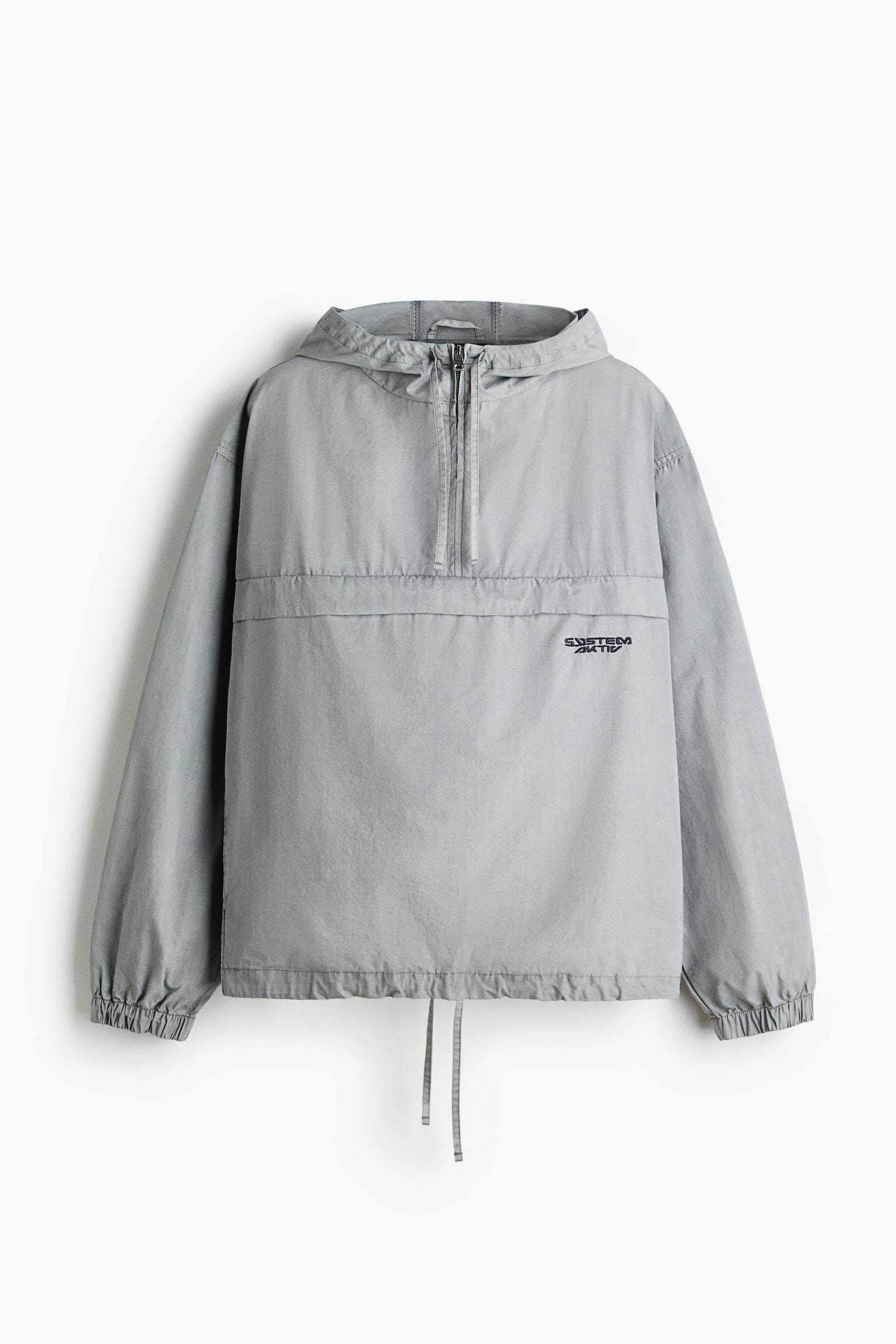 Loose-Fit Cotton Anorak - Light gray/System - 1