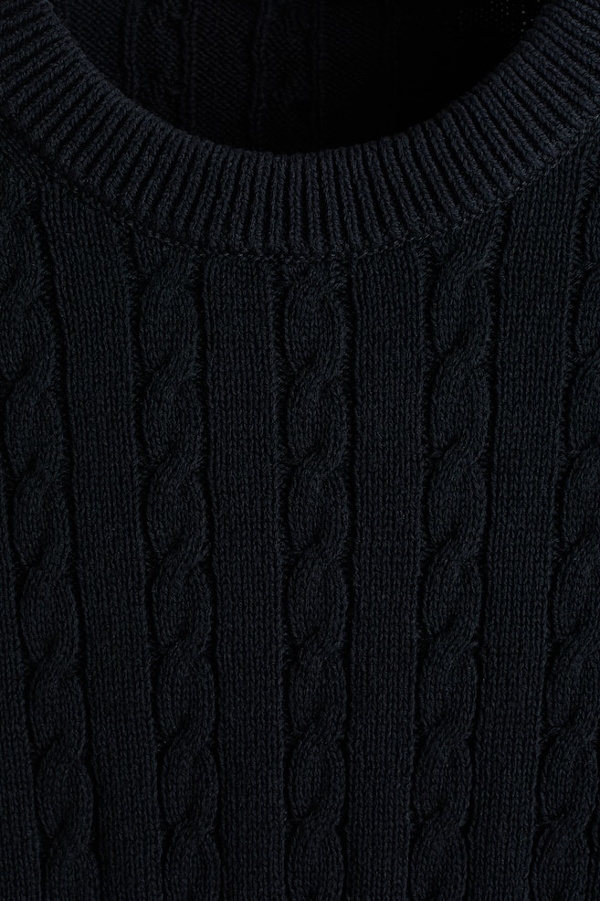 Regular-Fit Cable-Knit Sweater - Navy blue/Light blue/Green - 6