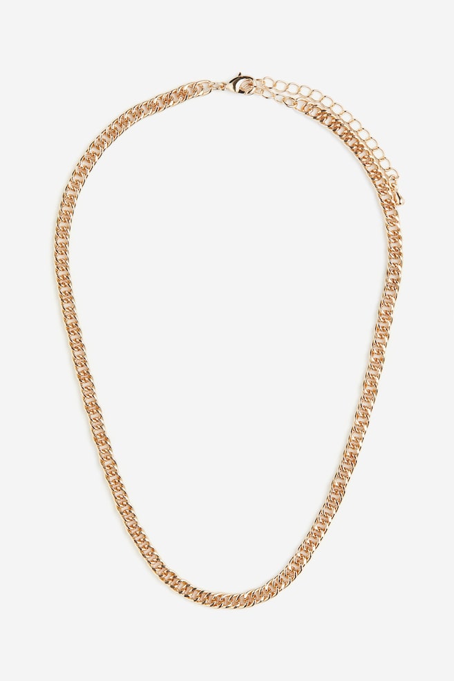 Chunky short necklace - Gold-coloured - 1