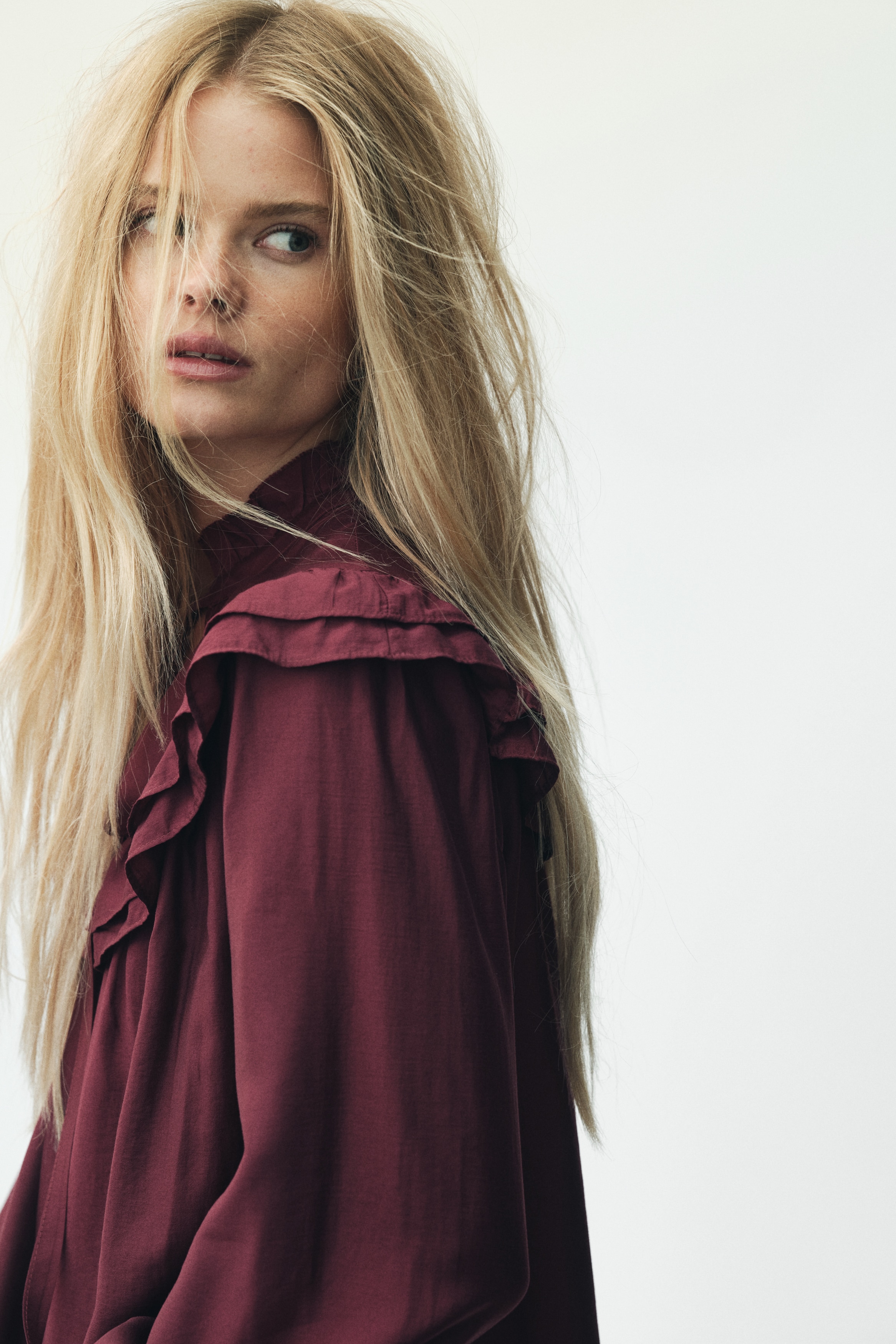 Frill-trimmed dress