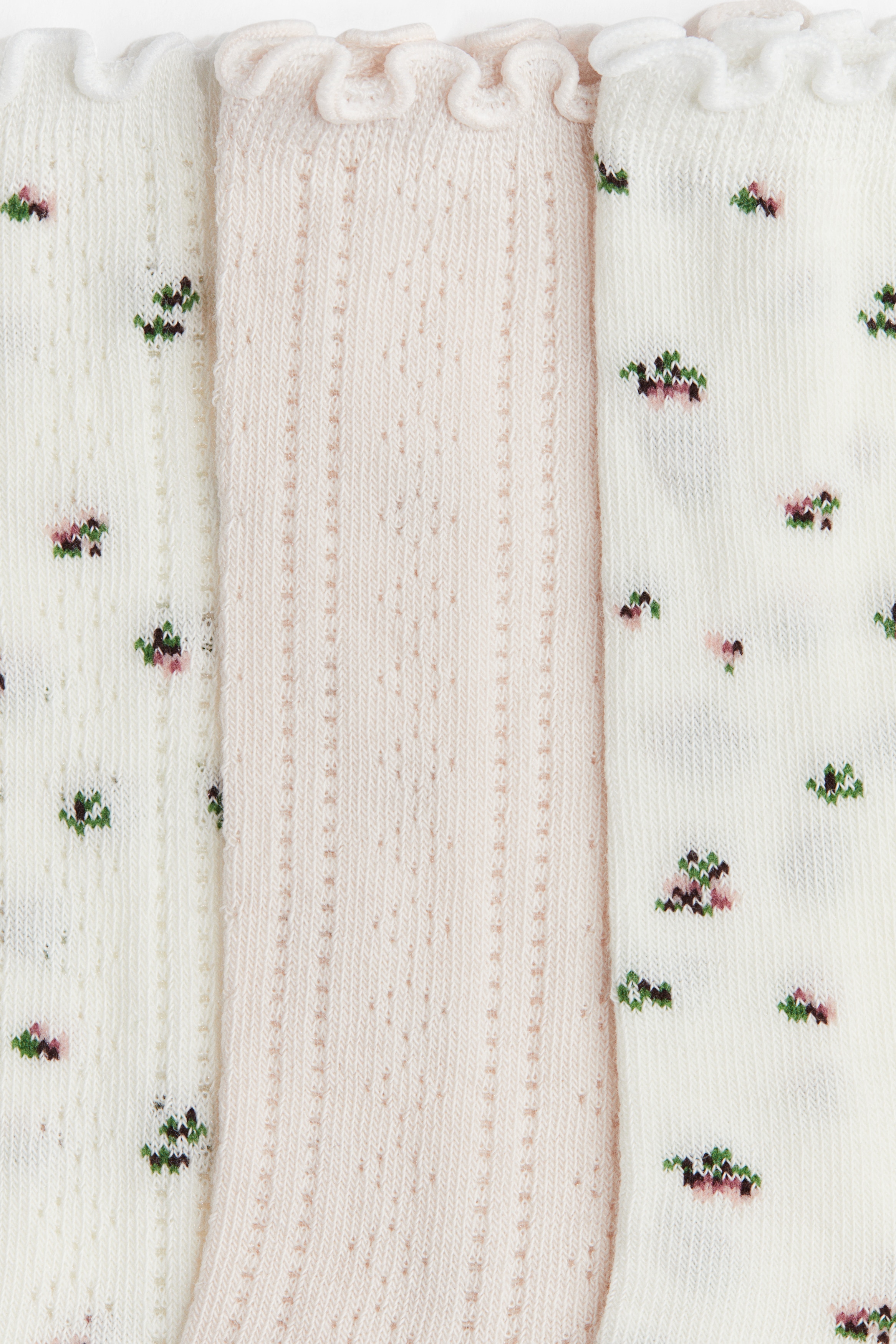 3-pack pointelle-knit socks