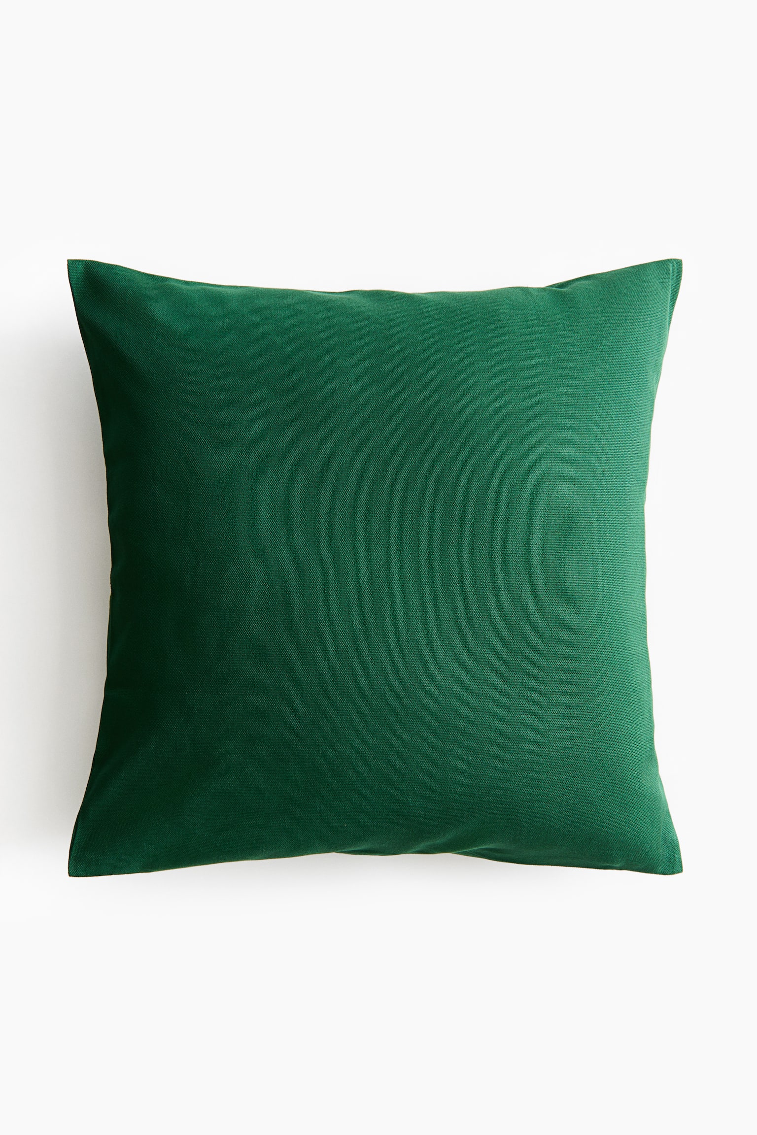 Housse de coussin en toile de coton - Vert foncé/Crème/Beige