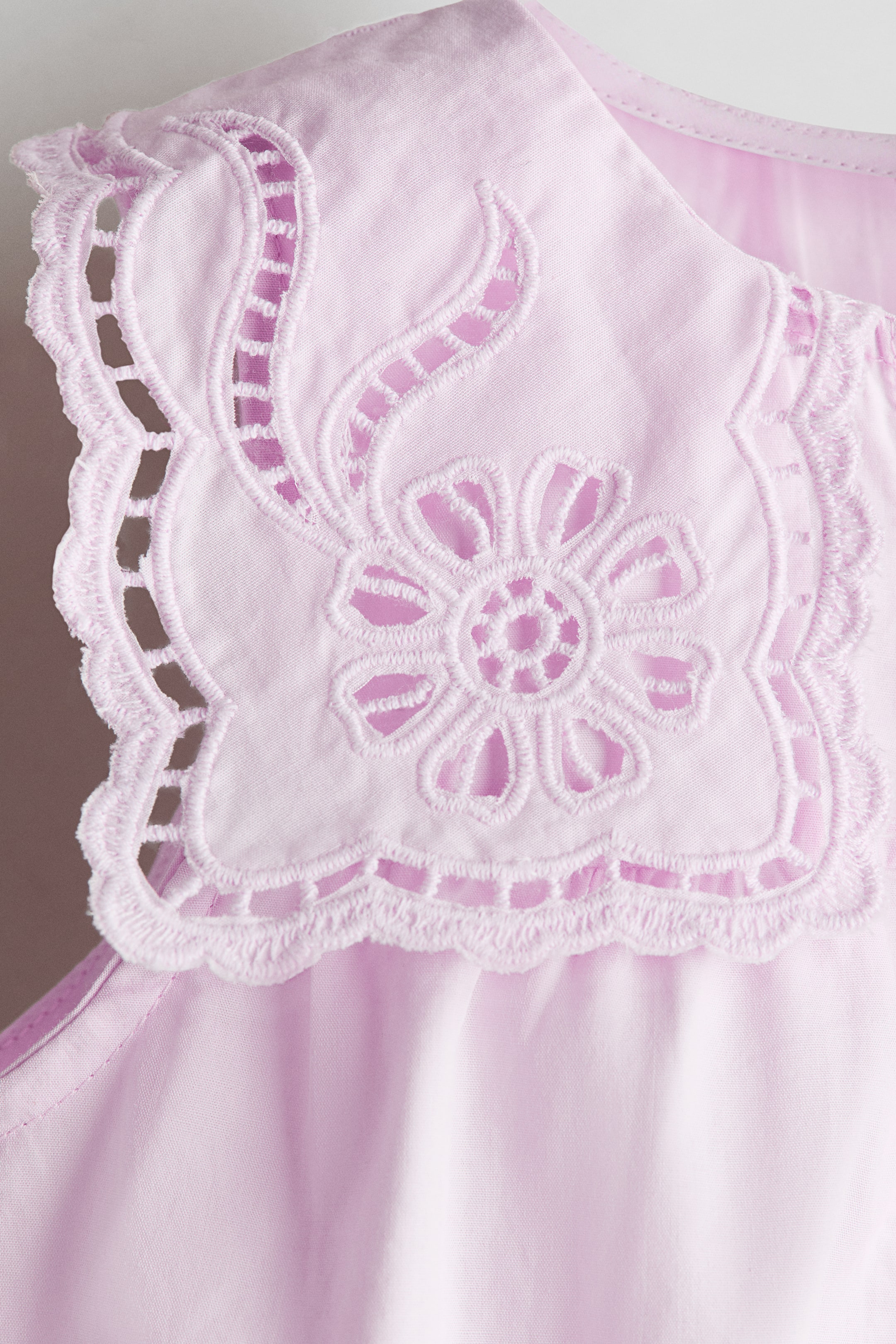 Cotton Romper Suit with Sailor Collar