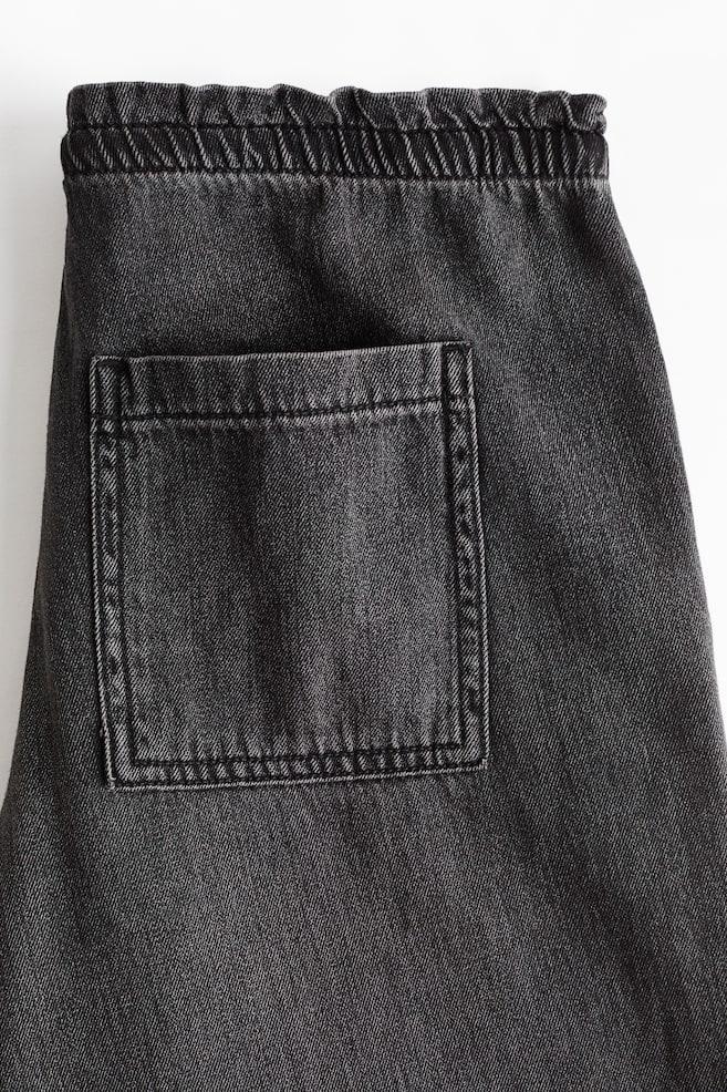 Džínové natahovací kalhoty-Tmavě šedý denim - 4