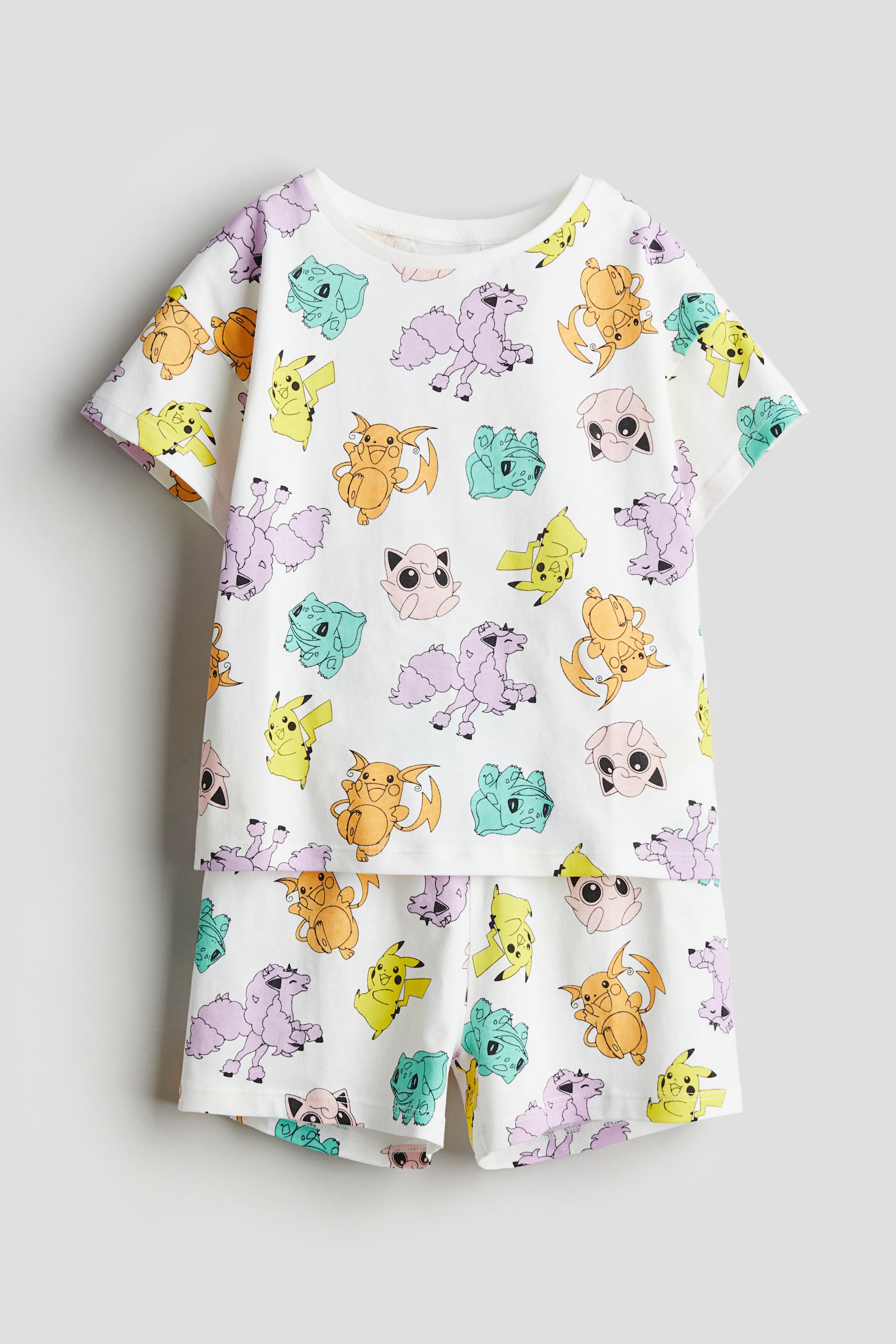 Printed jersey pyjamas - White/Pokémon/Light purple/PAW Patrol/Light blue/Lilo & Stitch/Light turquoise/Frozen/Light purple/Hello Kitty - 1