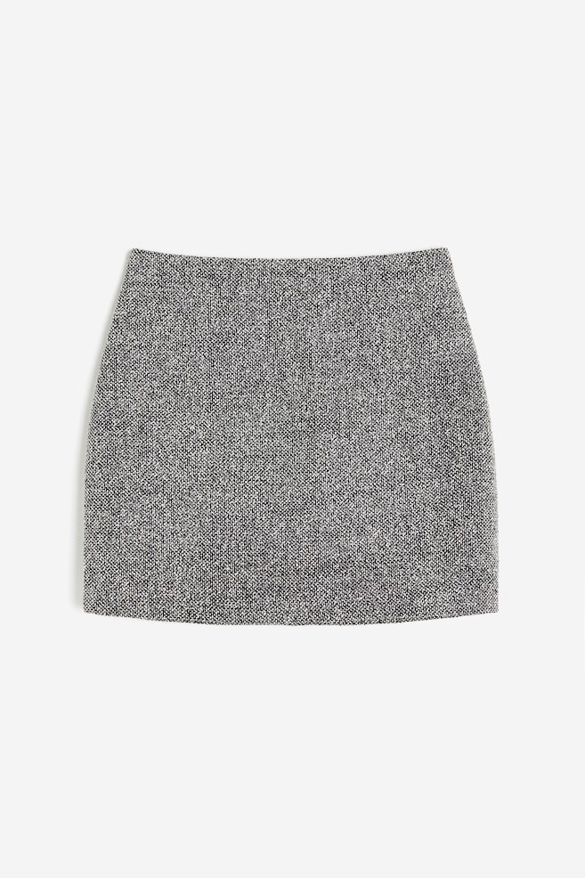 Textured mini skirt - Grey/Salt and pepper/Black - 2