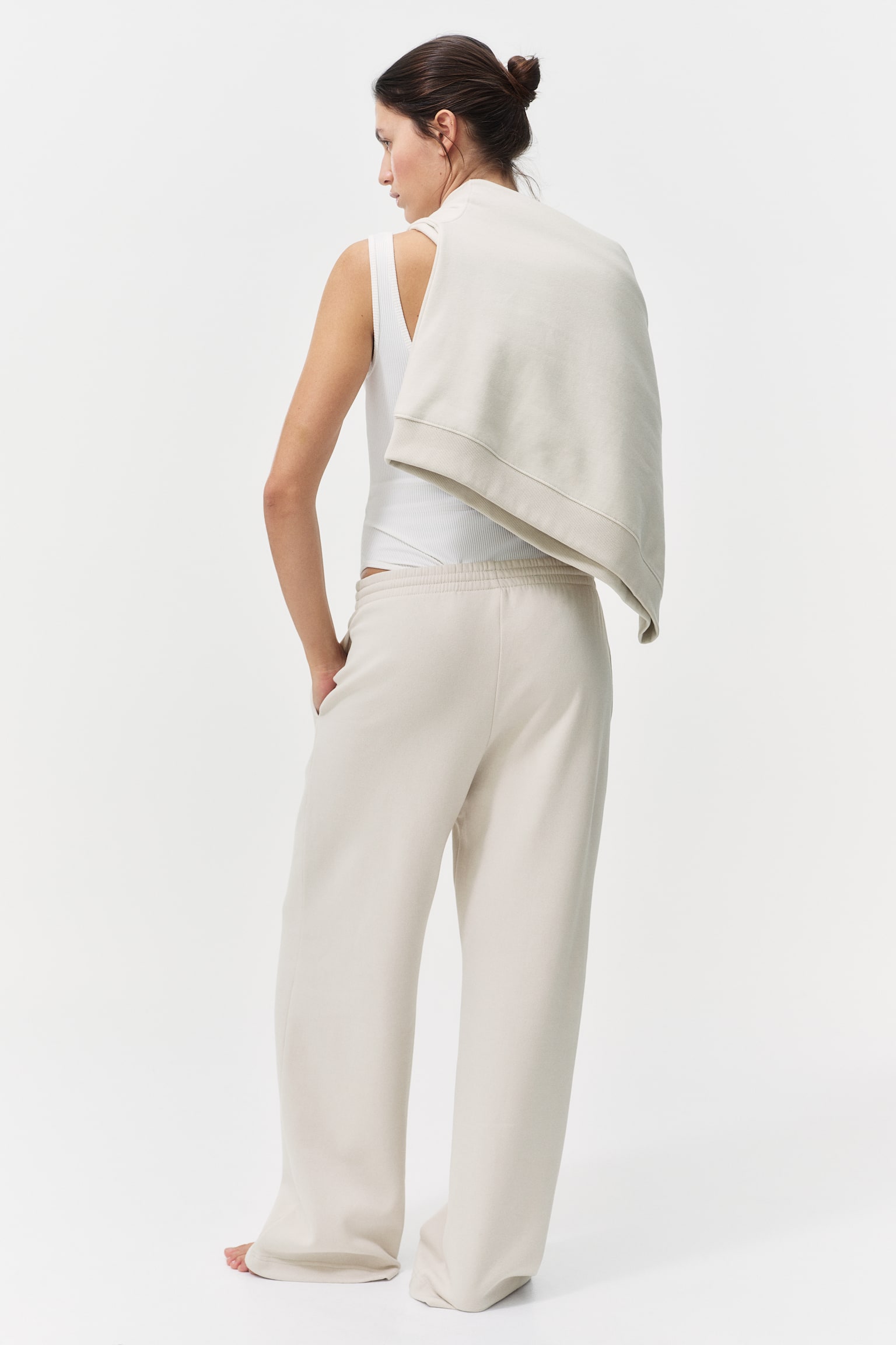 Track Pants - Light beige/White/Light grey marle/Black/Black/Dark grey marle - 3