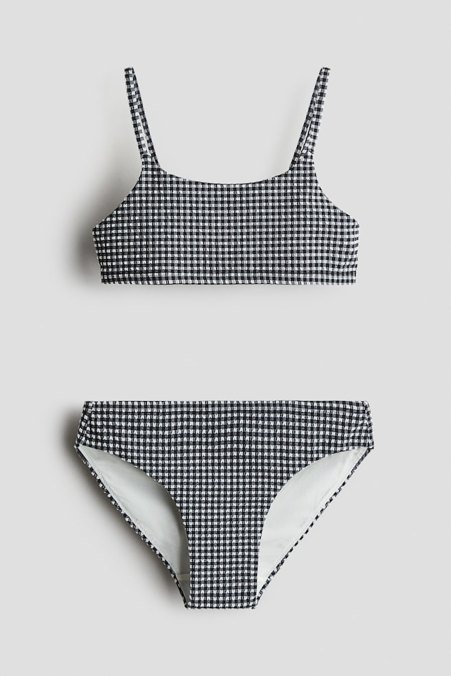Kuviopintaiset bikinit - Musta/Ruudullinen - 1
