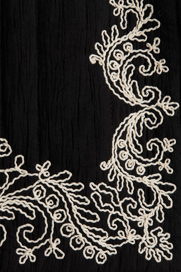 タイフロント 刺繍ジャケット - ブラック - レディース | H&M JP
