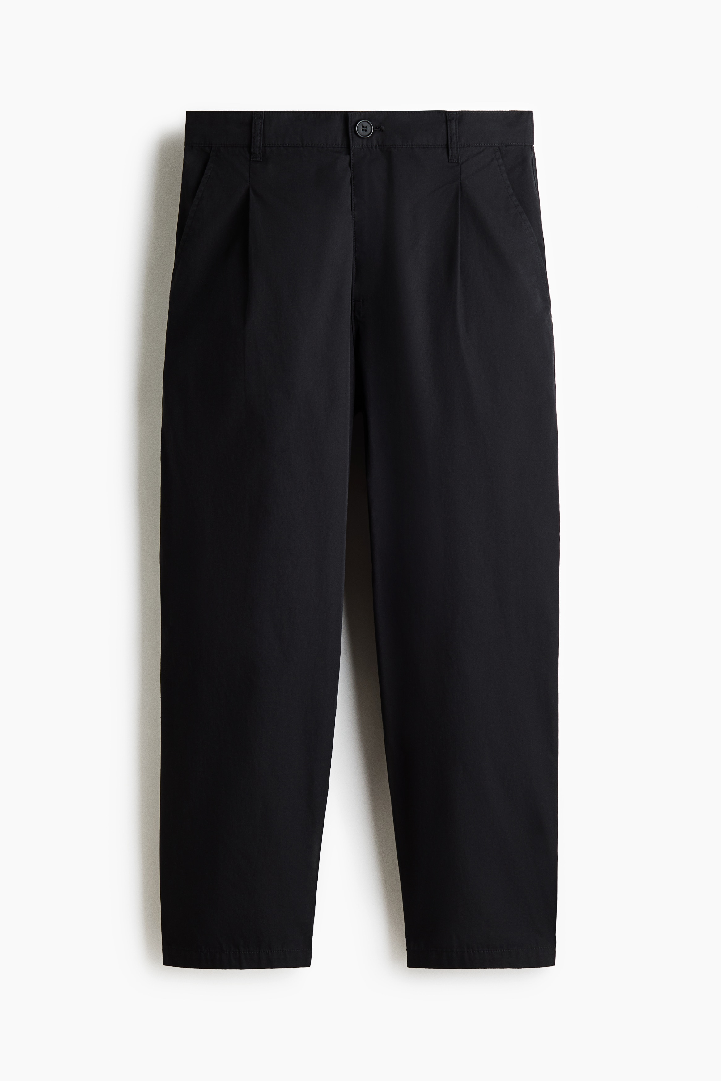 Loose Fit Trousers - Black/Beige