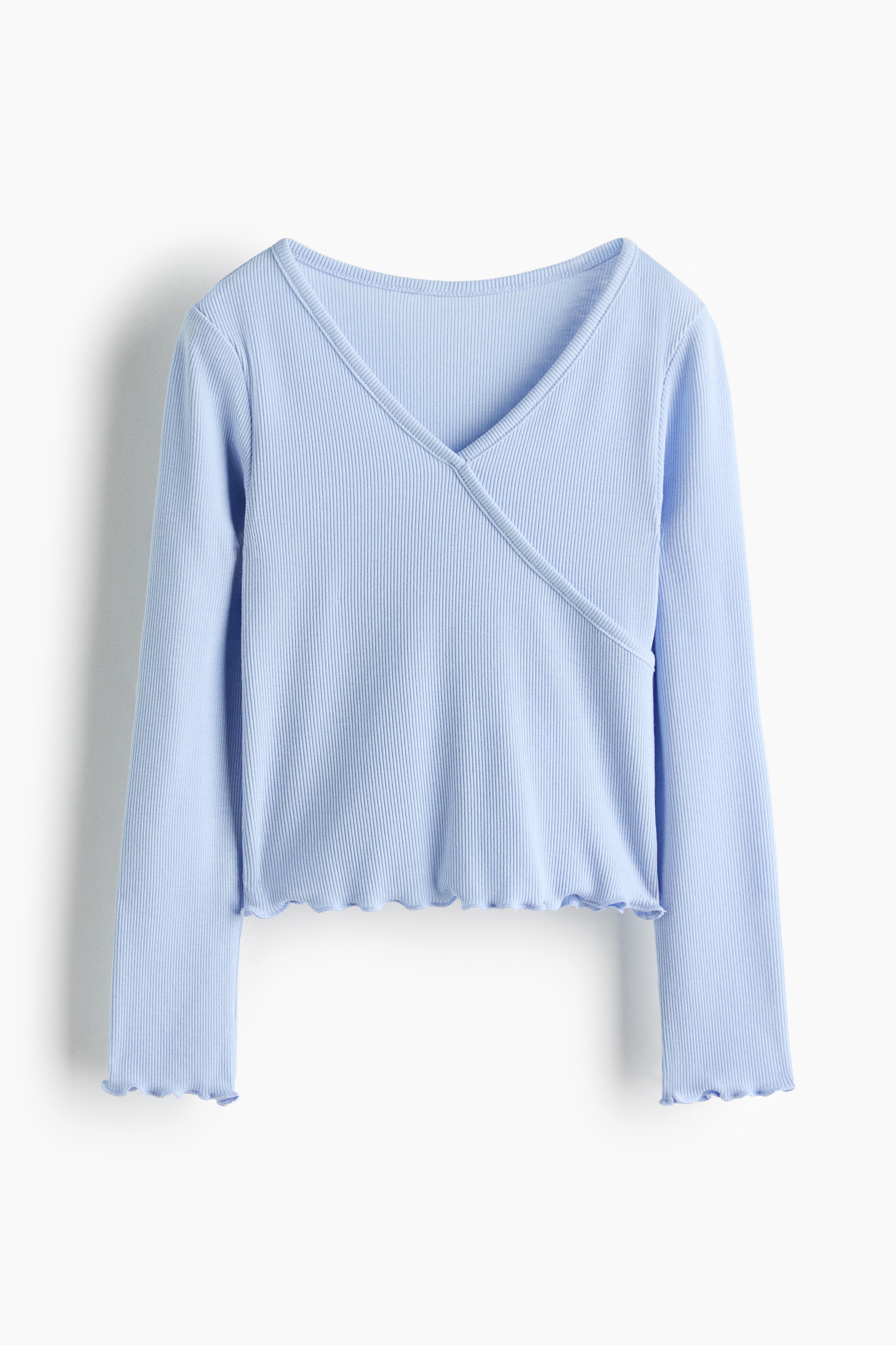 Sportshirt im Wickelschnitt - Light blue/Hellrosa/Cremefarben/Mattlila