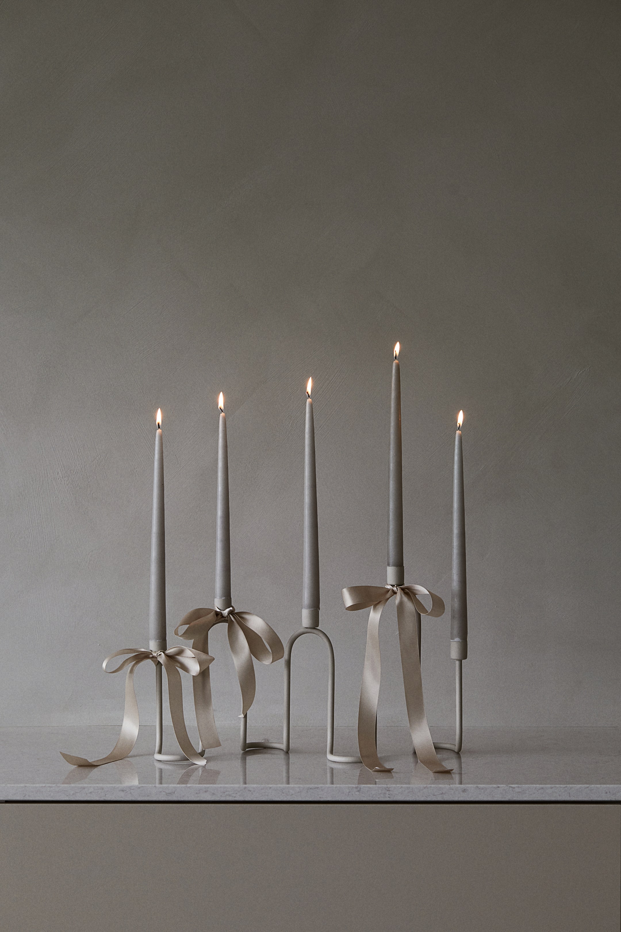 Wavy Metal Candelabra