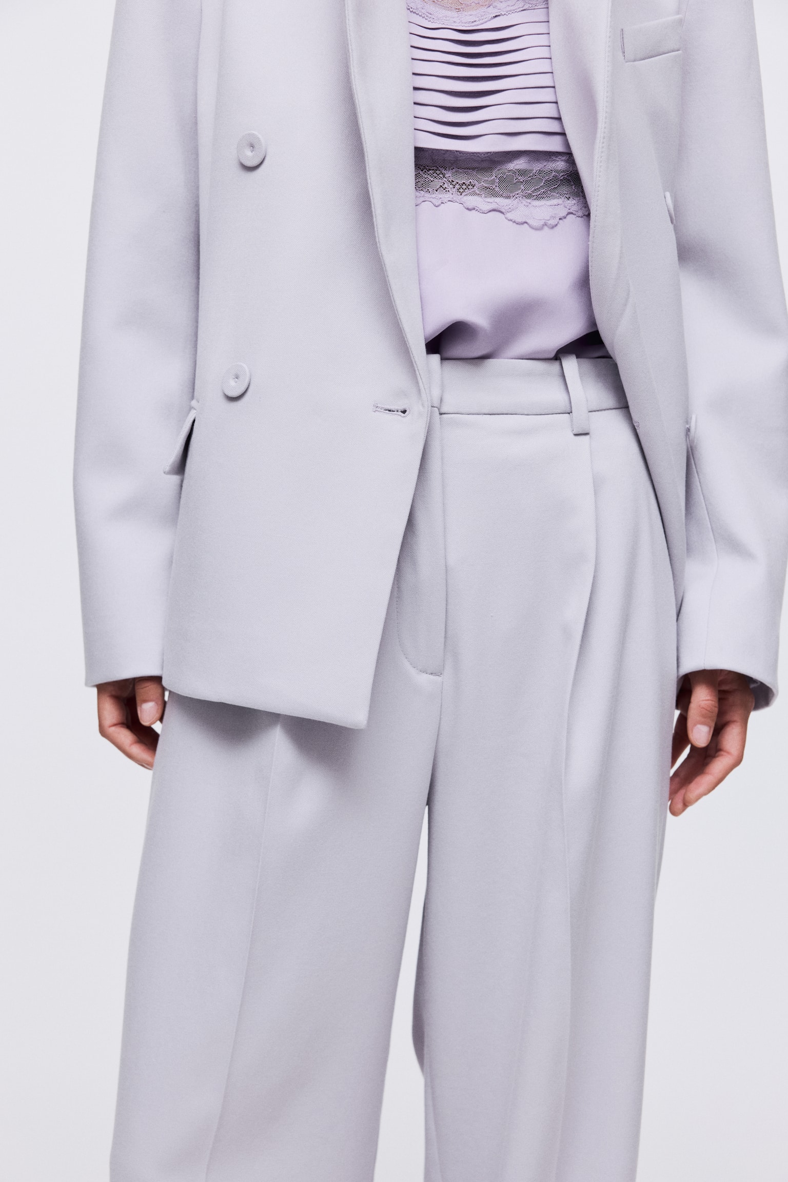 Elegantní kalhoty - Šeříková - 4