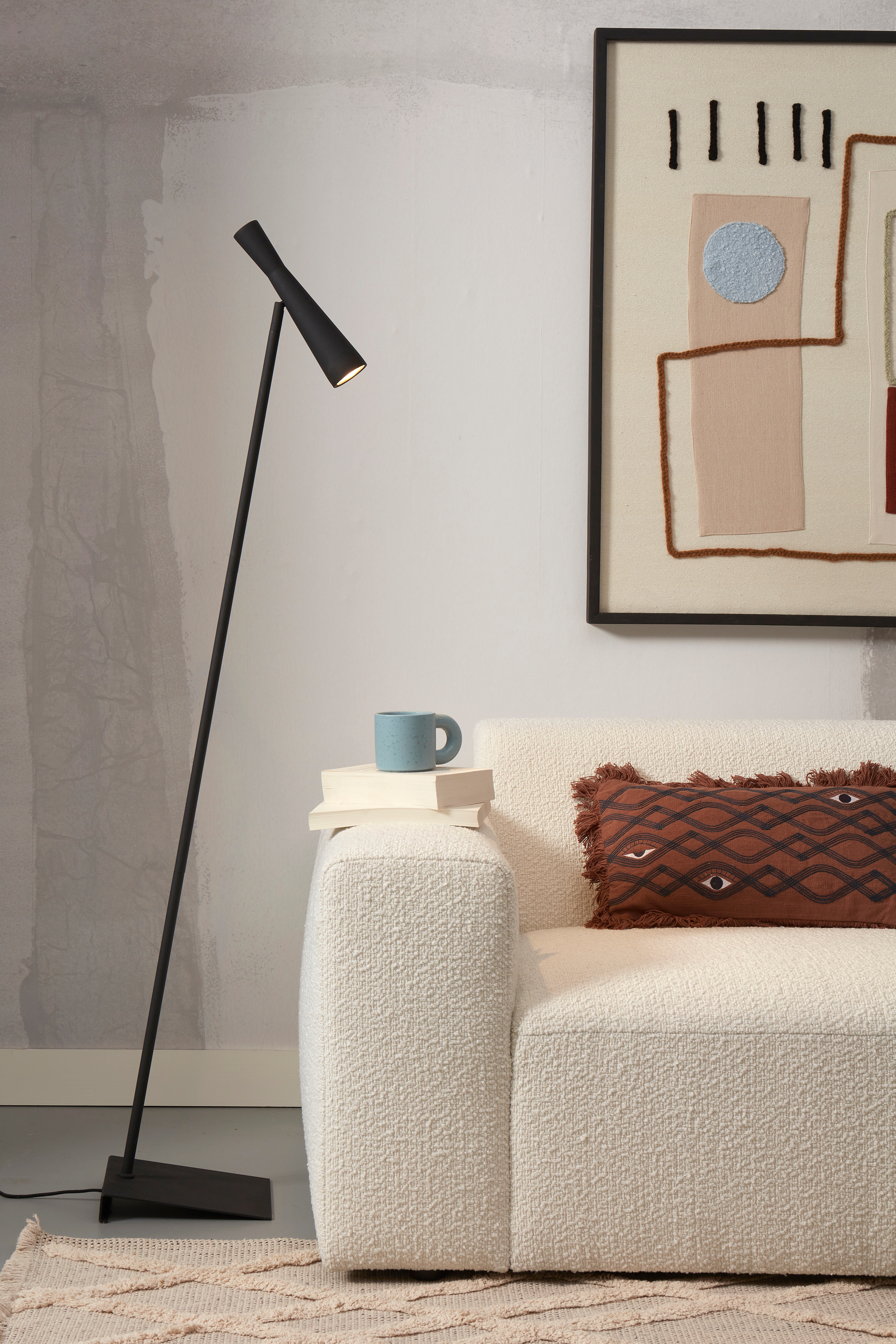 Bordeaux Stehleuchte - Schwarz/Hellgrau/Weiß