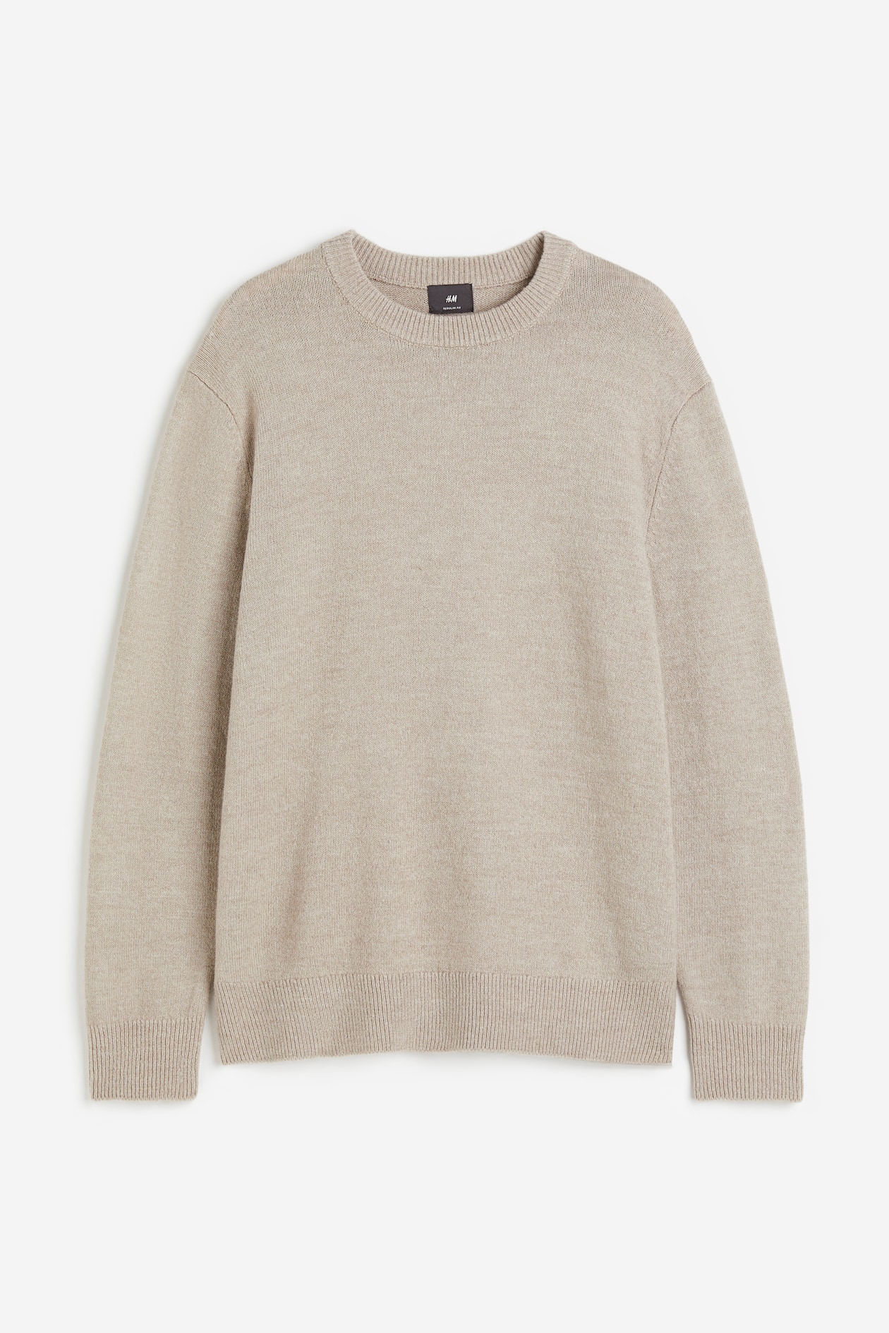 Regular Fit Fine-knit jumper Beige marl Men H&M IN